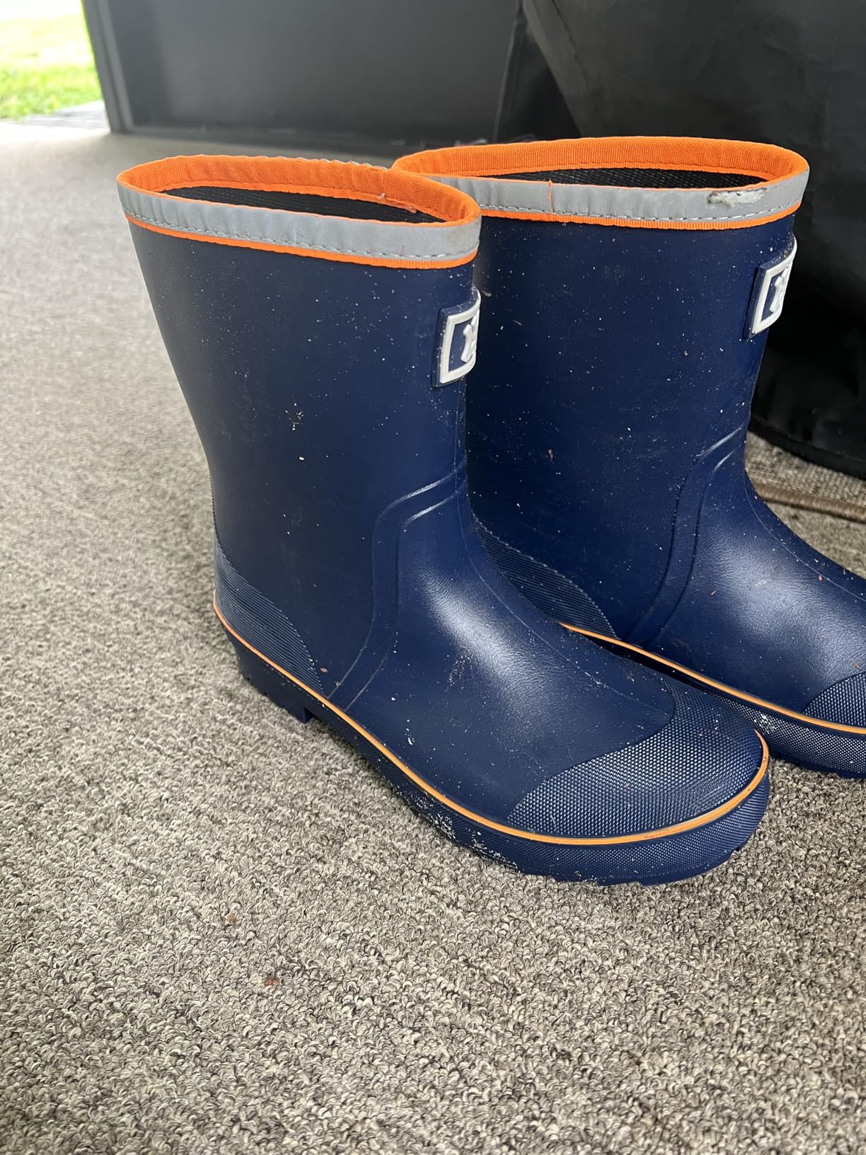 Rain Boots for Men, Waterproof Warm Rubber Boots Mens Garden Boots, Comfort Mid-Calf Lightweight Adjustable Raining Shoes, Elastic Chelsea Ankle Rain Boots Fishing Shoes for Yard Farm Outdoor Work customer photo 1