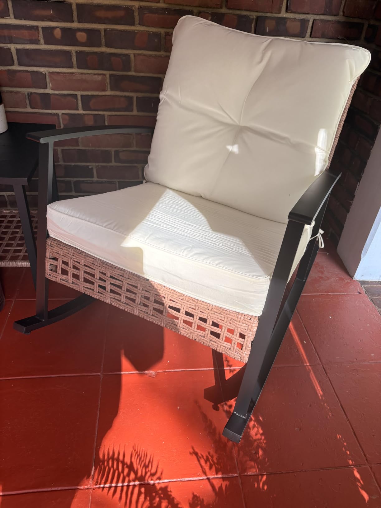 LAUSAINT HOME 3-Piece Rocking Bistro Set, Outdoor Patio Furniture with Thick Cushions customer photo 2