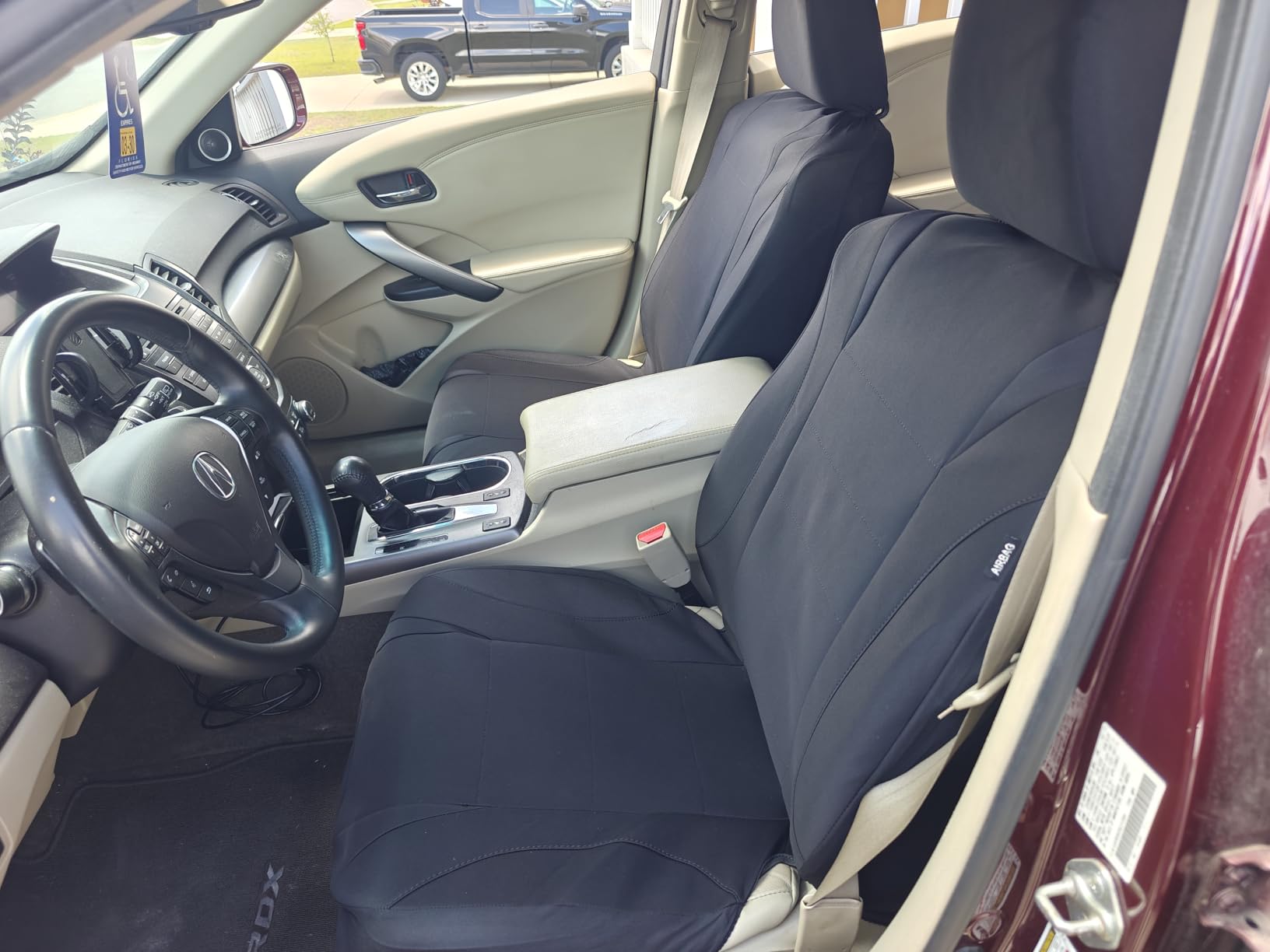 CAR PASS Neoprene Waterproof Seat Covers, Universal Fit Black Full Sets, Protective Interior Covers for Auto SUV, Vans, Sedans, Trucks customer photo 2