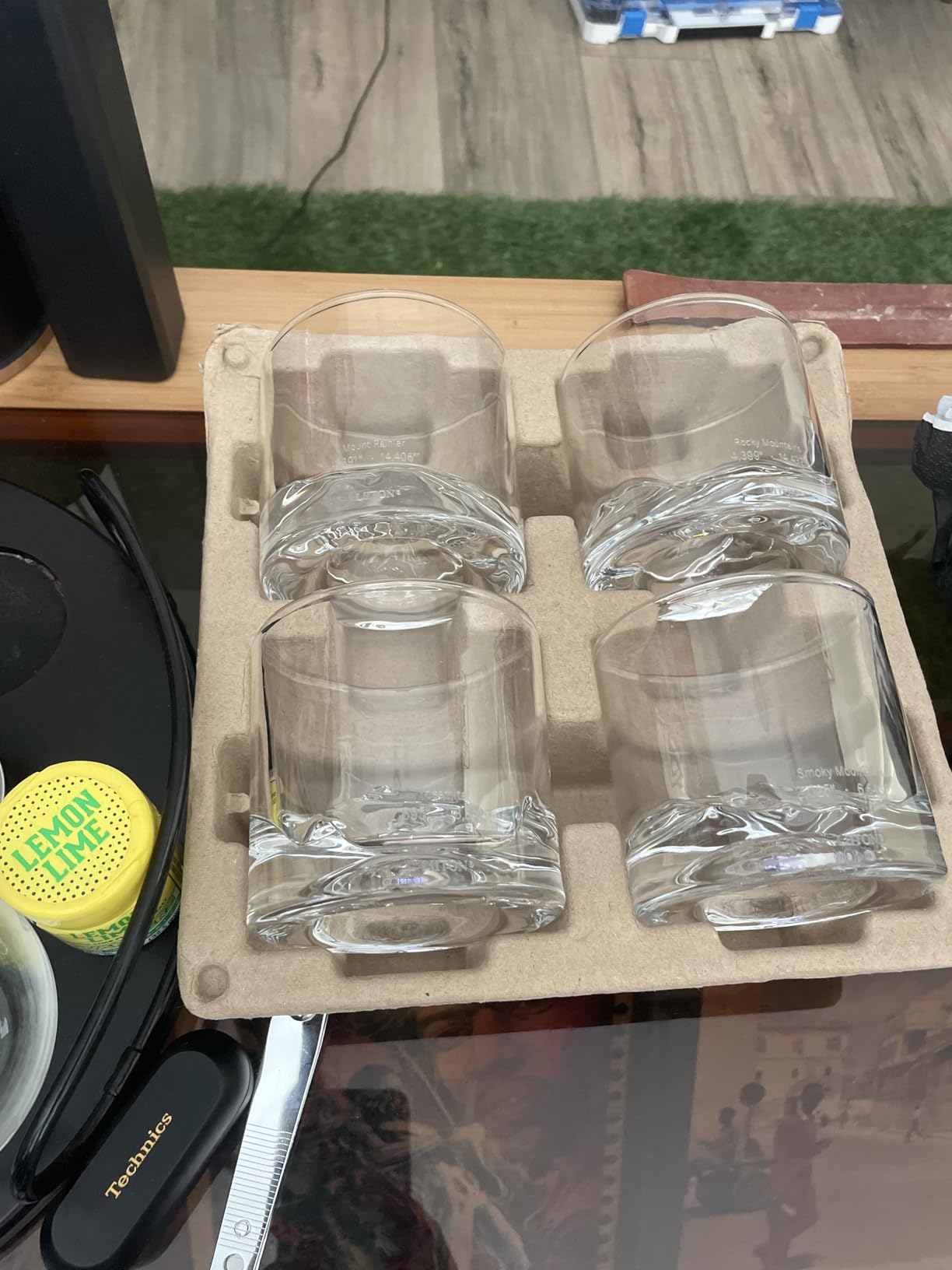 LIITON Grand Canyon Heavy Crystal Whiskey Glasses Gift Set of 2, Thick Freezable Bourbon Glass 1lb Each, Premium Whiskey Gifts for Men, Frozen Crystal Chills Cocktails Collins Glass, 10 oz customer photo 2