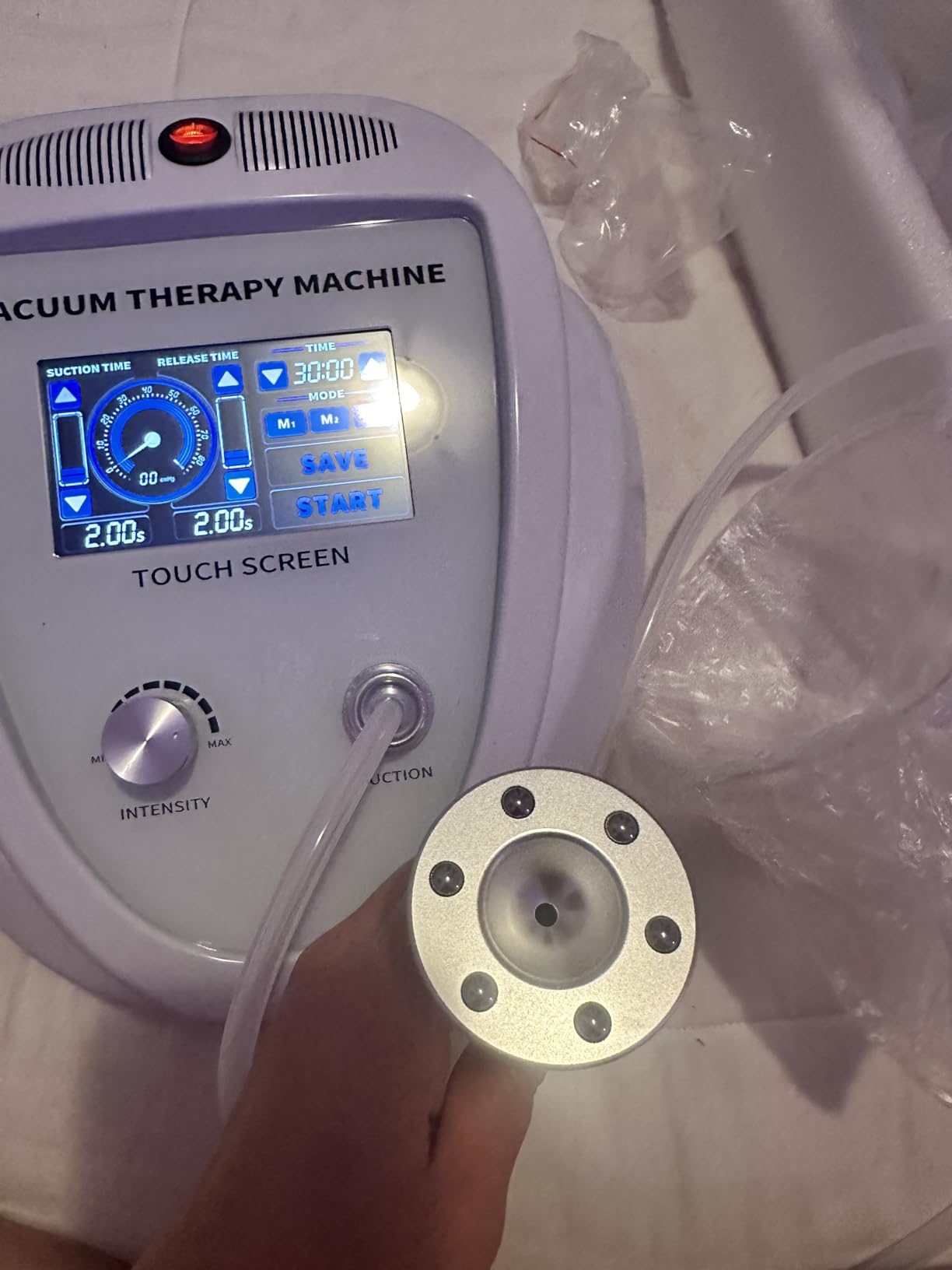 Beauty Star Vacuum Therapy Cupping Machine with 30 Cups and 3 Gua Sha Pumps for Body, Back, Face Massage Care Machine | Upgrade Touch Screen | Max Suction 75cmHg customer photo 2