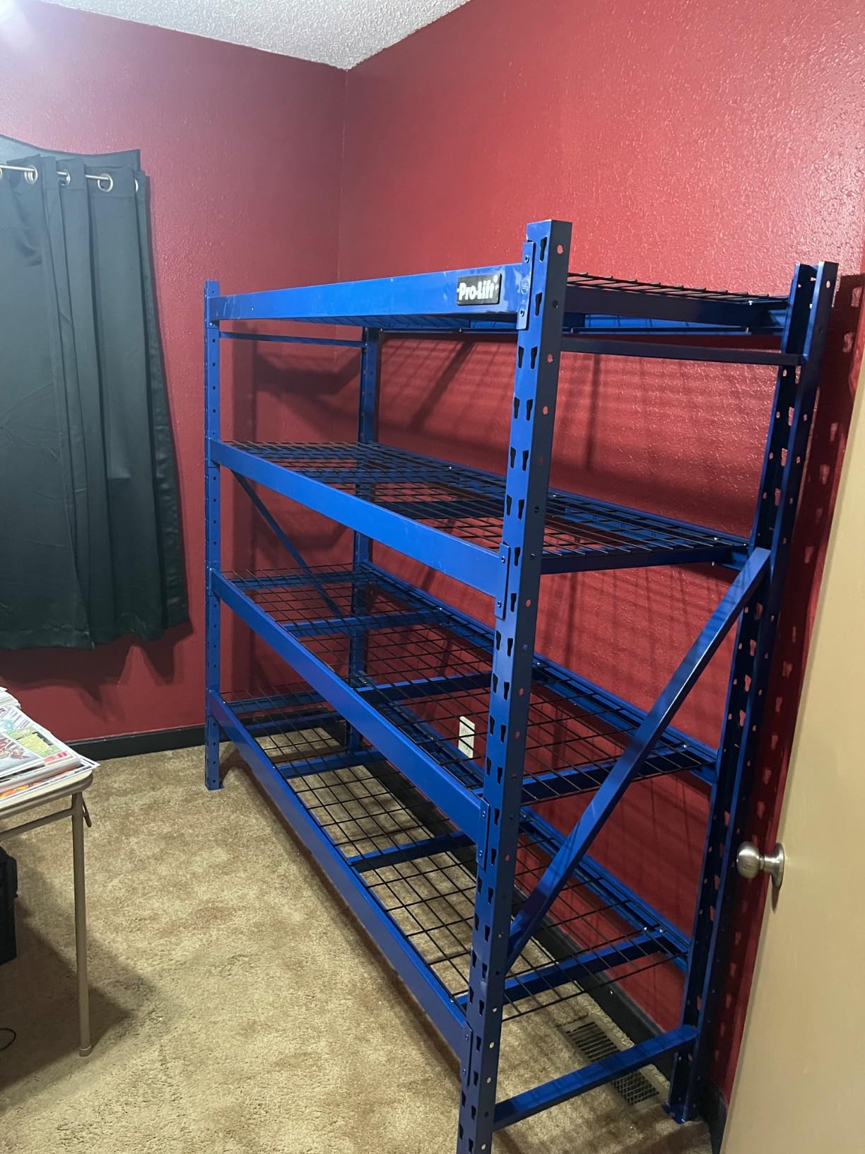 Pro-Lift Garage Storage Shelves - Heavy Duty 4-Tier Adjustable Metal Wire Shelving Units with 8000 lbs Total Capacity for Garage Basement Racking Organization - 72