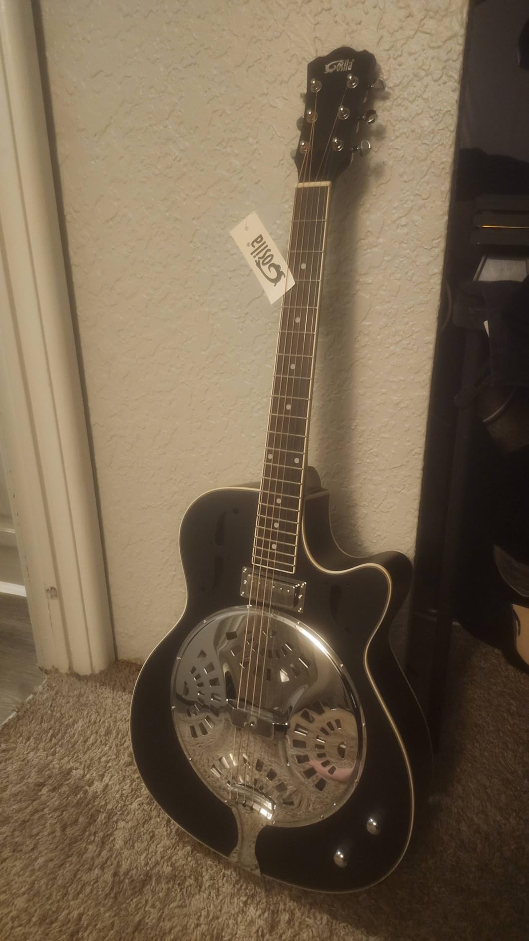 Resonator Electric Guitar Sapele Body Material Okoume Neck Material Type Purple Heart Fingerboard customer photo 2