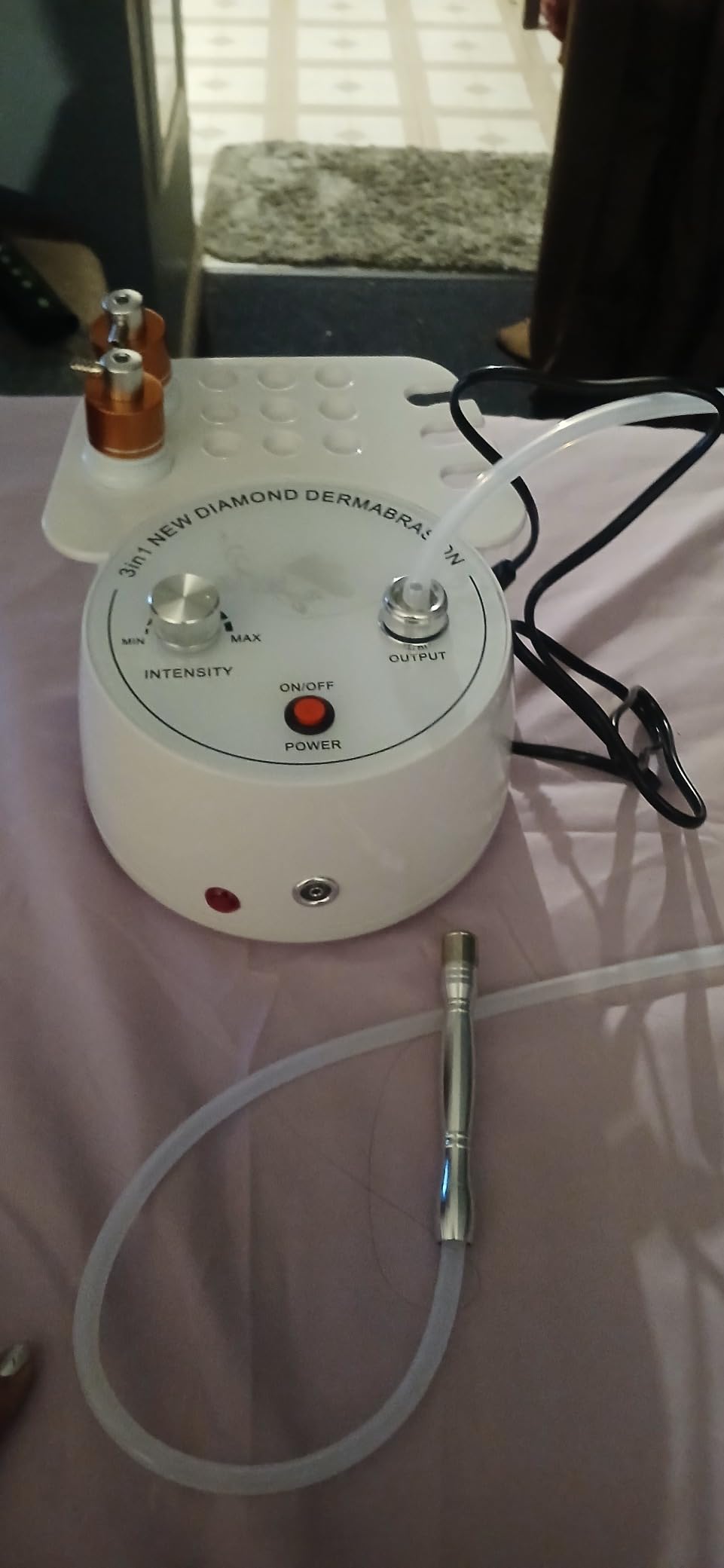 3 in 1 Diamond Microdermabrasion Machine, Professional Microdermabrasion Device with Vacuum Spray, Beauty Facial Skin Care Dermabrasion Equipment for Salon Personal Home Use customer photo 2