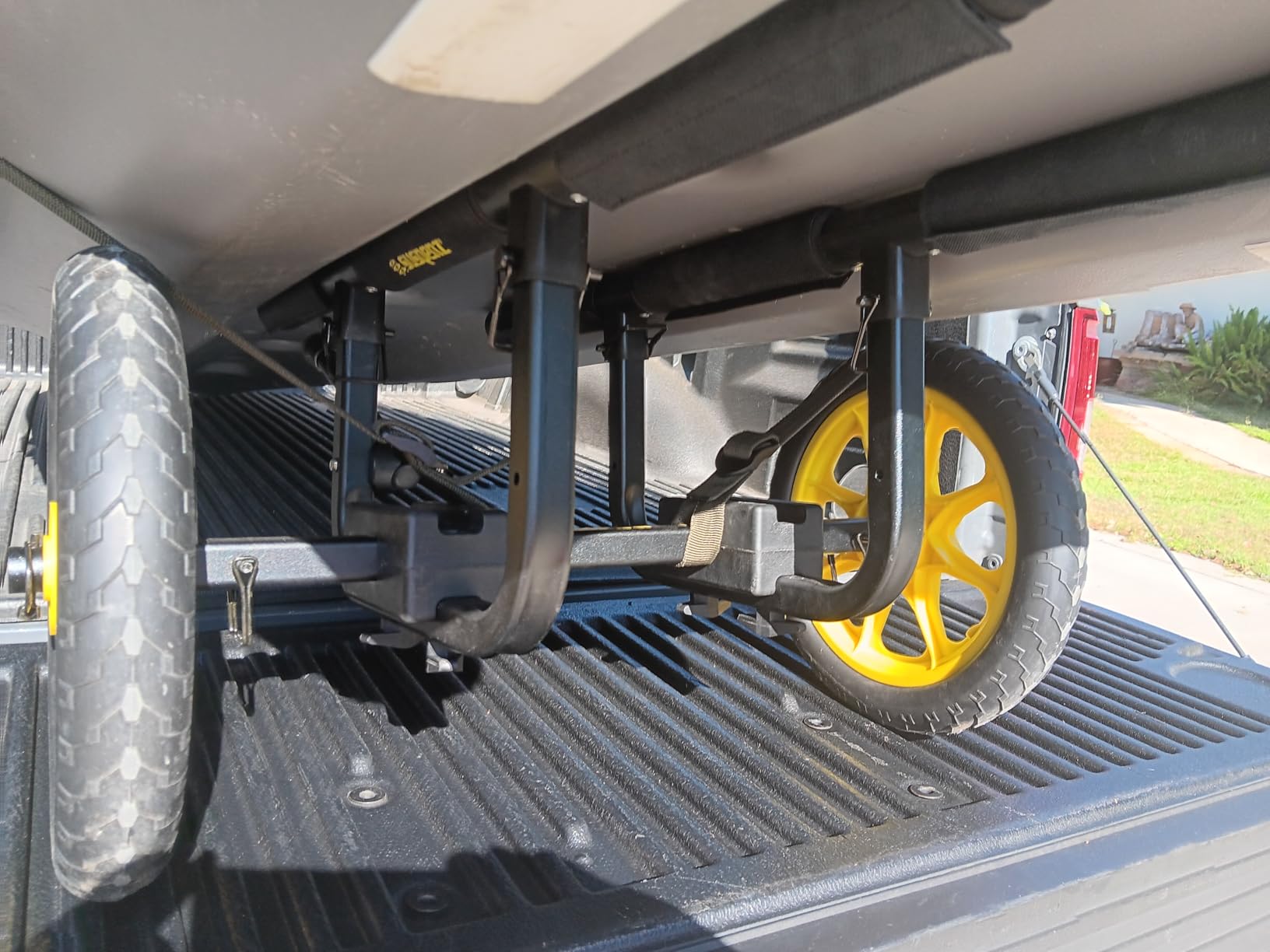 Suspenz Fishing Kayak Cart Trolley | Heavy Duty Canoe Carrier Trailer with Adjustable Bi-Directional Bunker Bars and Airless Wheels | Catch-All Universal Airless Cart (22-9909) customer photo 2