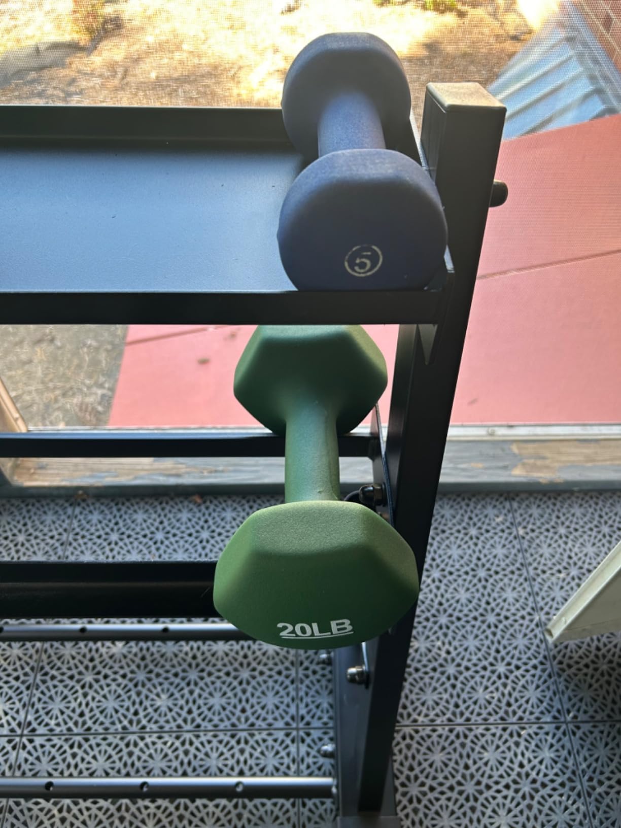 ULTRA FUEGO Dumbbell Rack 3-Tier Weight Plate Rack Storage Stand for Dumbbell/Kettlebell/Weight Plate and Curl Bar customer photo 2