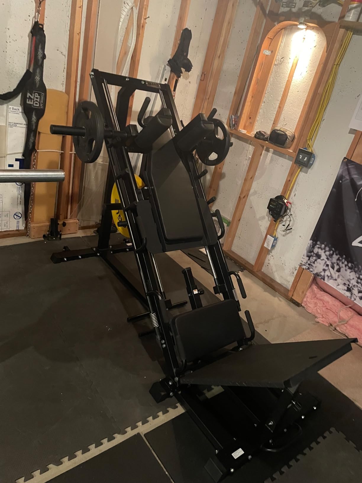 GMWD Leg Press Hack Squat Machine Combo, Leg Exercise Machine with Linear Bearing, 45-Degree Lower Body Special with Weight Storage for Quads, Hamstring, Glutes, Calves, Home Gym Leg Day Equipment customer photo 2