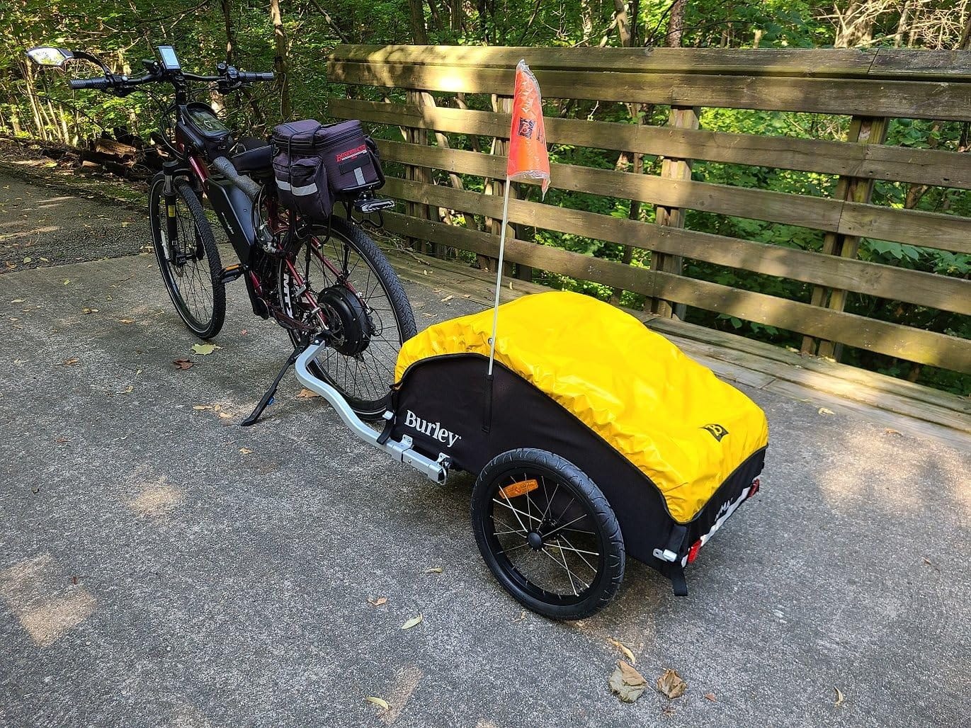 Burley Nomad | Touring Cargo Bike Trailer with Water-Resistant Cover, Large Storage Capacity & 100 lb Load Rating customer photo 2