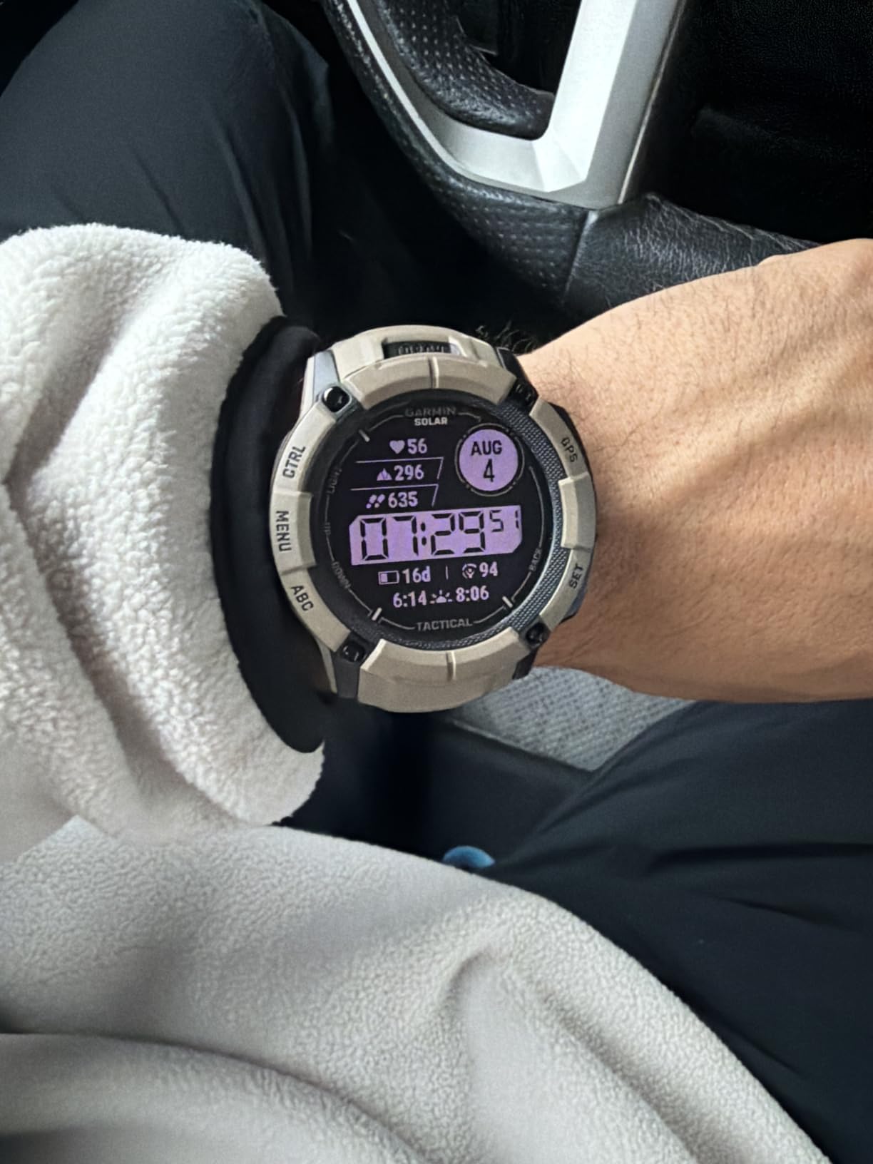 Garmin Instinct 2X Solar - Tactical Edition, Rugged GPS Smartwatch, Built-in Flashlight, Ballistics Calculator, Solar Charging Capability, Coyote Tan customer photo 2