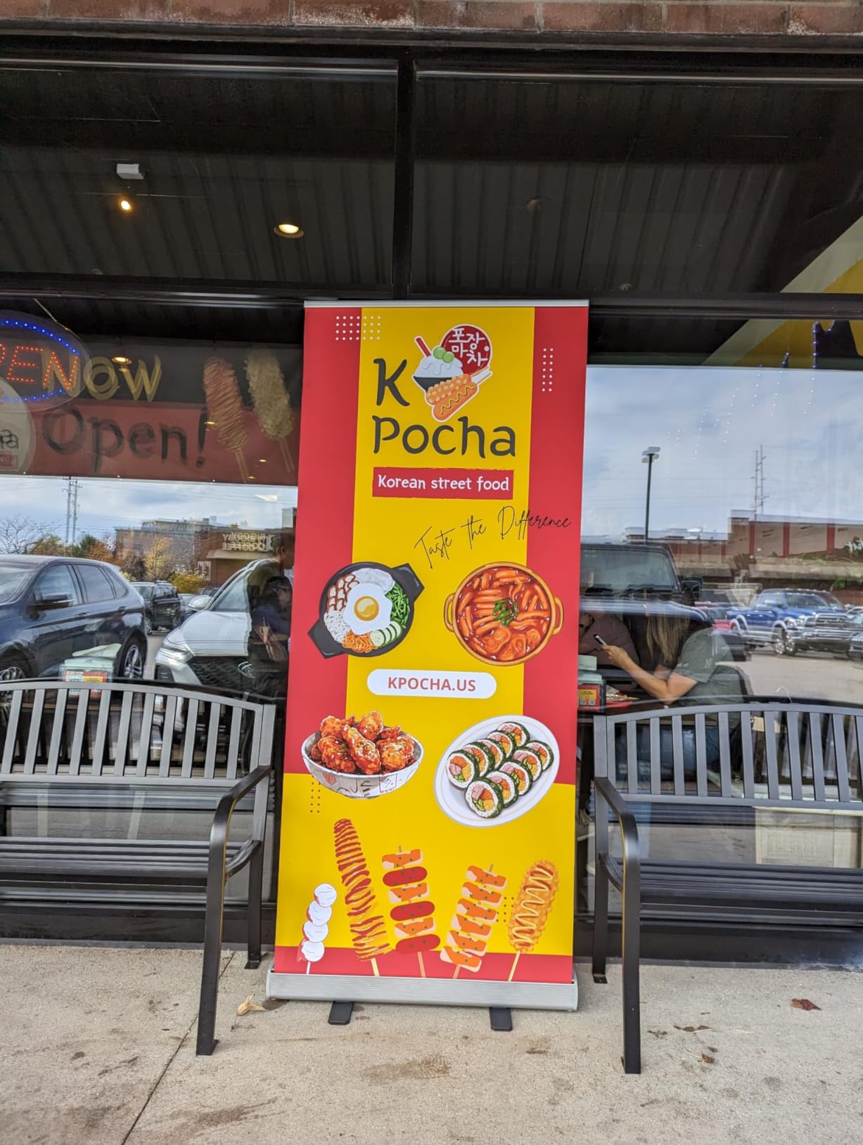 Custom Retractable Banner with Stand for Trade Shows Made in USA | Ship Next Day Personalized 33x81 inch waterproof canvas display, pre-assembled in a heavy-duty aluminum base. customer photo 1
