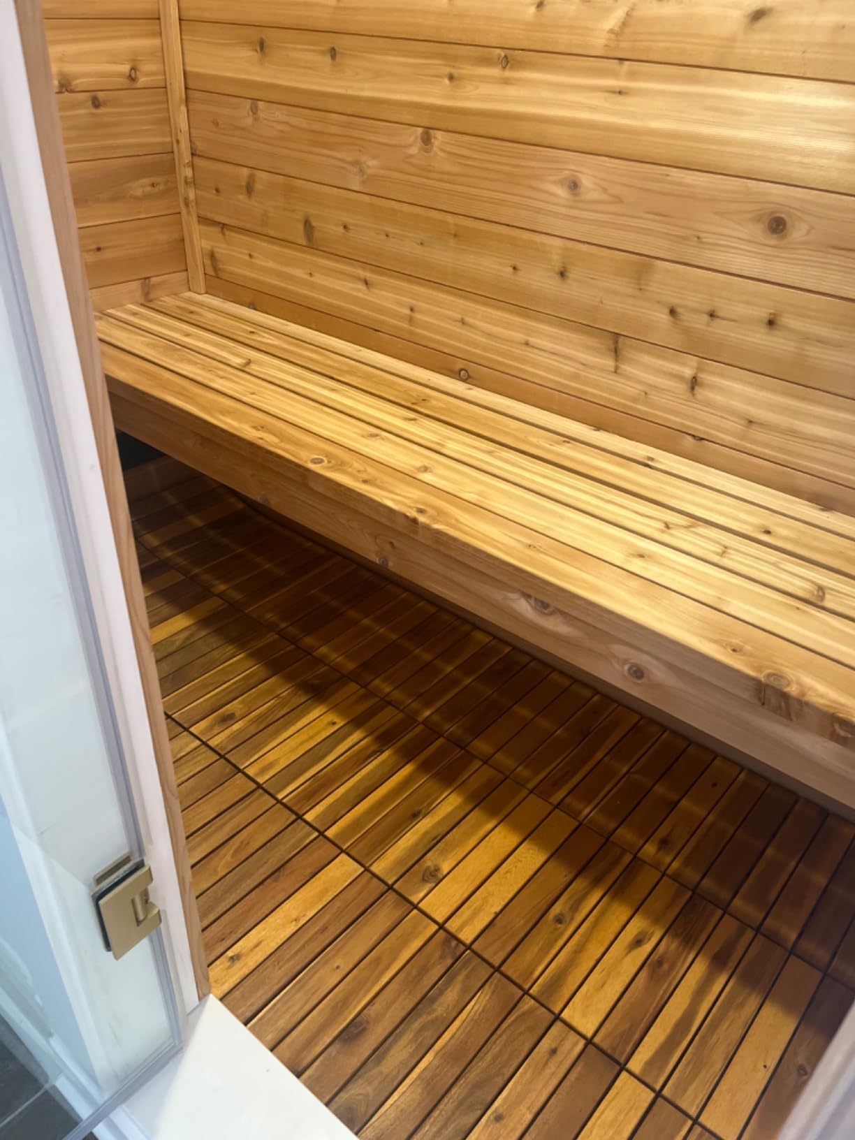 Majestick Goods 24-Pack Long Slat Acacia Wood Interlocking Deck Tiles customer photo 1