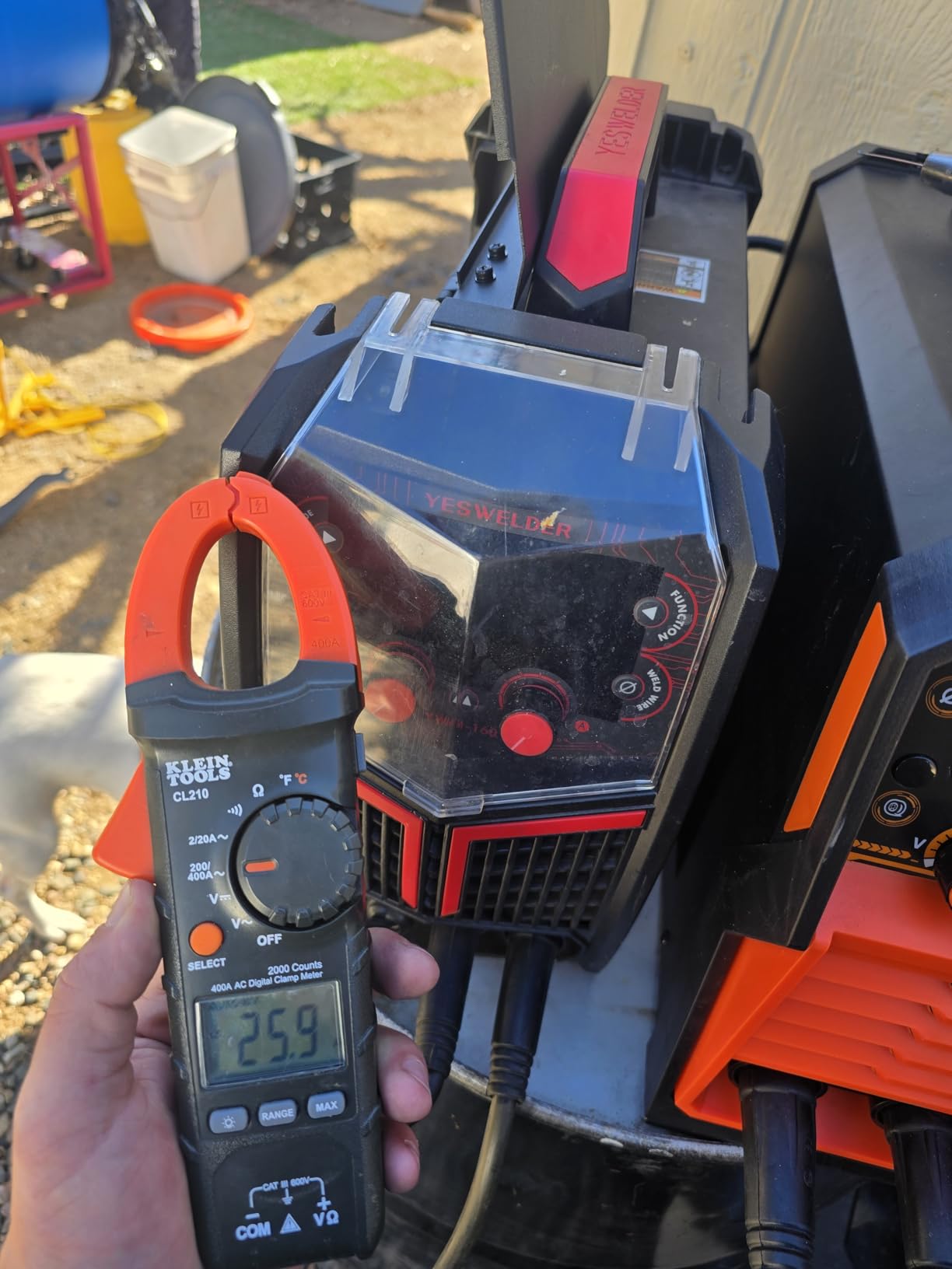 YESWELDER 160A MIG Welder, 110V/220V MIG/Flux Core/Lift TIG/Stick | 4-In-1, synergic control, clear digital display, efficient setup, beginner friendly customer photo 2