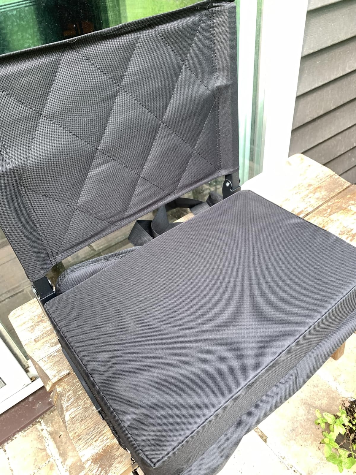 Sheenive Stadium Seats with Back Support, Padded Bleacher Seat Cushion | Wide Bleacher Chairs with Back and Cushion, Portable Folding Stadium Chair with Shoulder Strap and Storage Pockets for Games customer photo 1