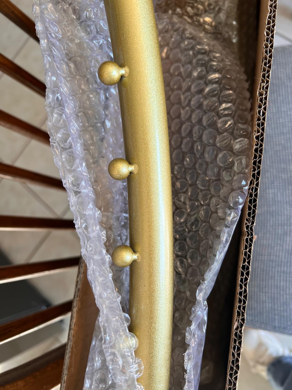 Gold Clothing Rack for Boutiques, Wall Mounted Retail Display Garment Rack, 39.37in Industrial Pipe customer photo 1