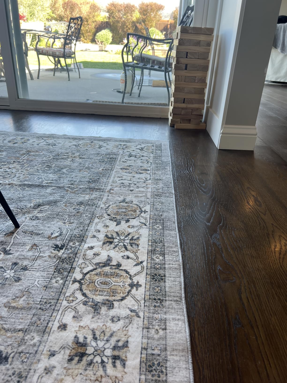 Washable 8x10 Area Rugs, Non Slip Living Room Rug Ivory/Gray | Low Pile with Stain Resistant Surface, Pet and Kid Friendly, Carpet for Bedroom, Dining Room, Home Decor customer photo 1