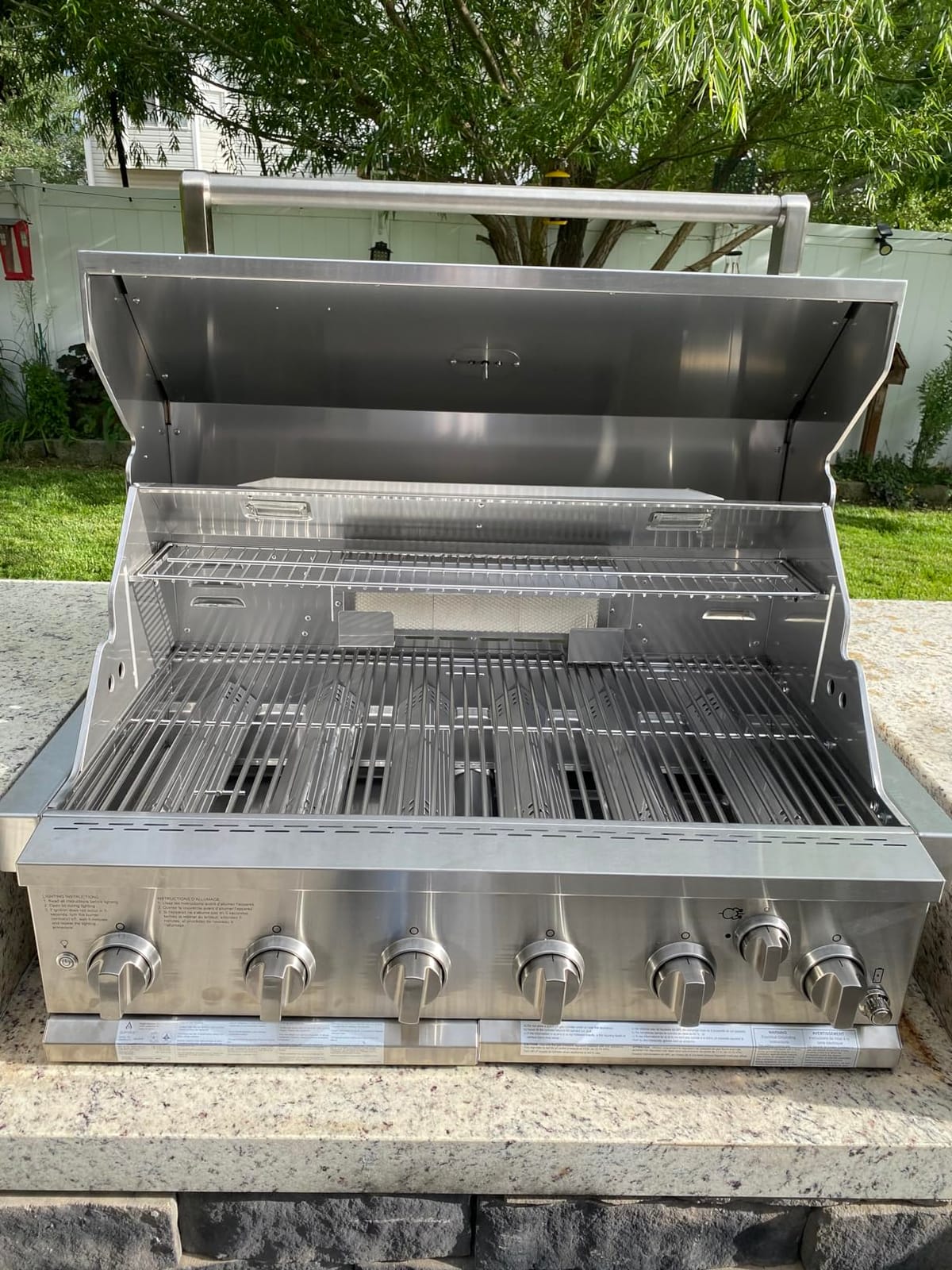 SPIRE Premium 5 Burner Built In Gas Grill Island Head, Stainless Steel 30 Inch Propane Grill with Rear Burner, 63,000 BTUs, 750 SQ In Racks, Dual Fuel Compatibility - 740-0788P customer photo 2