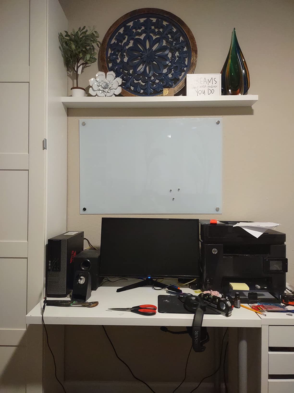 Magnetic Glass Whiteboard, 36
