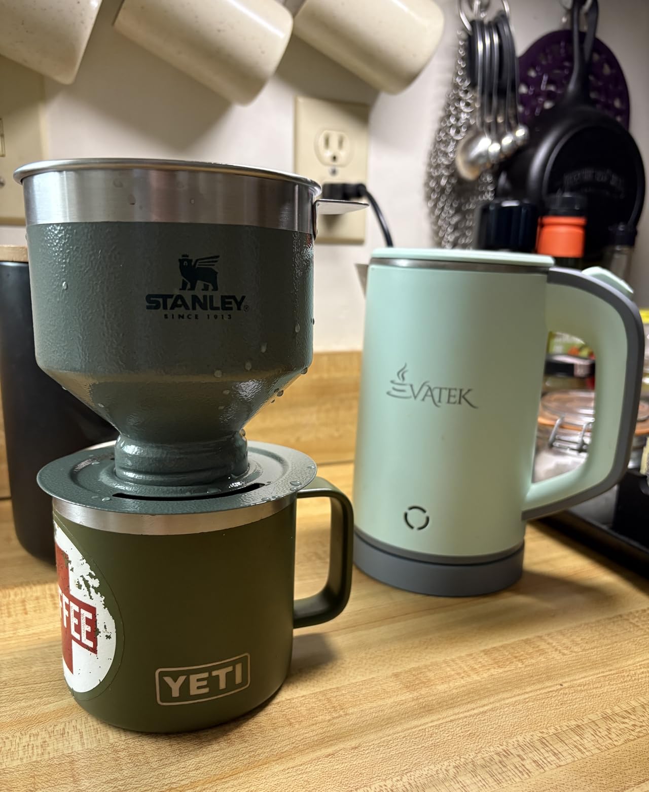 STANLEY Perfect Brew Pour Over Set | 12 oz Camp Mug with Lid Included | Drip Coffee Maker with Reusable Filter | Insulated Stainless Steel | BPA-Free | Cream Gloss customer photo 2