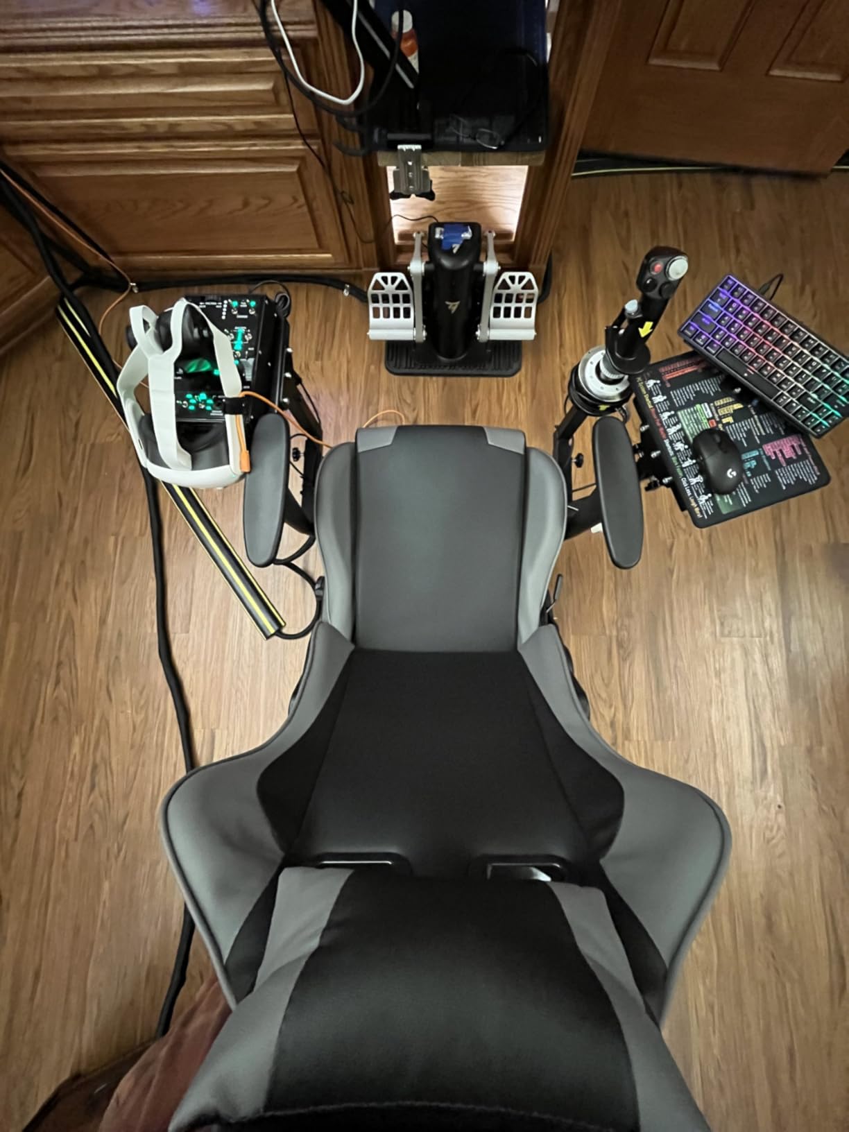 Marada Flight Joystick Hotas Mount with Chair Adjustable for Hotas Warthog | Fit for Thrustmaster, for Logitech X56 X52 customer photo 1