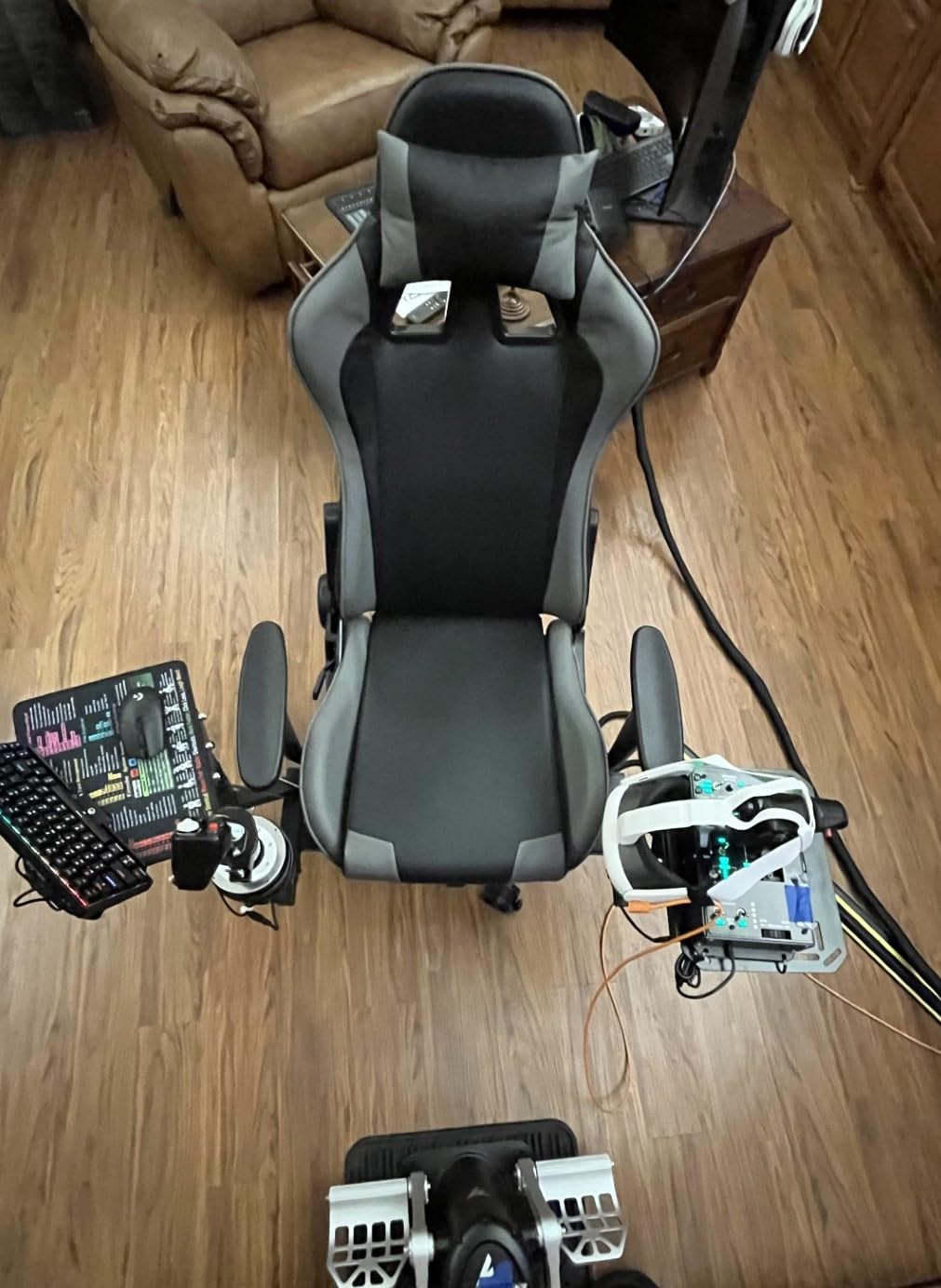 Marada Flight Joystick Hotas Mount with Chair Adjustable for Hotas Warthog | Fit for Thrustmaster, for Logitech X56 X52 customer photo 2