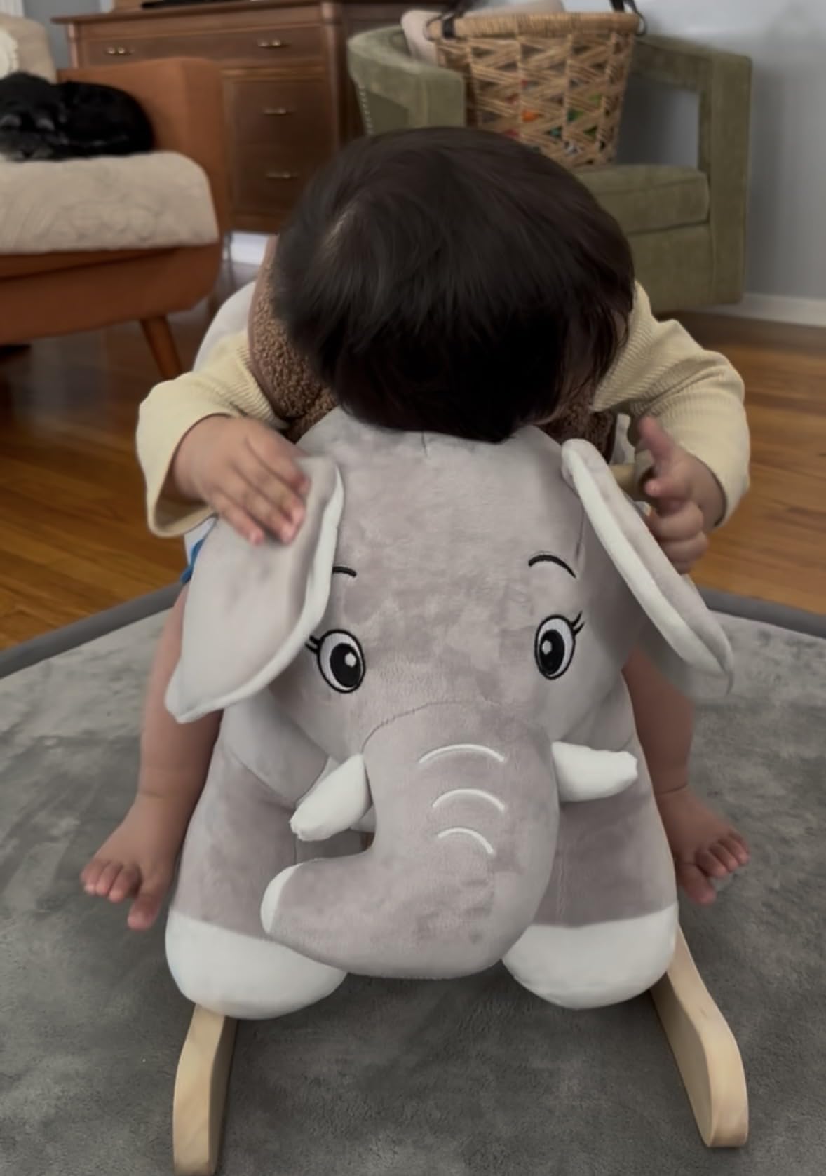 FUNLIO Unicorn Baby Rocking Horse, Rainbow Fairy Unicorn Rocking Horse for Toddlers 6 Months to 3 Years, Stuffed Ride-on Animal Rocker, Easy to Assemble, Nursery, CE & CPC Certified customer photo 1