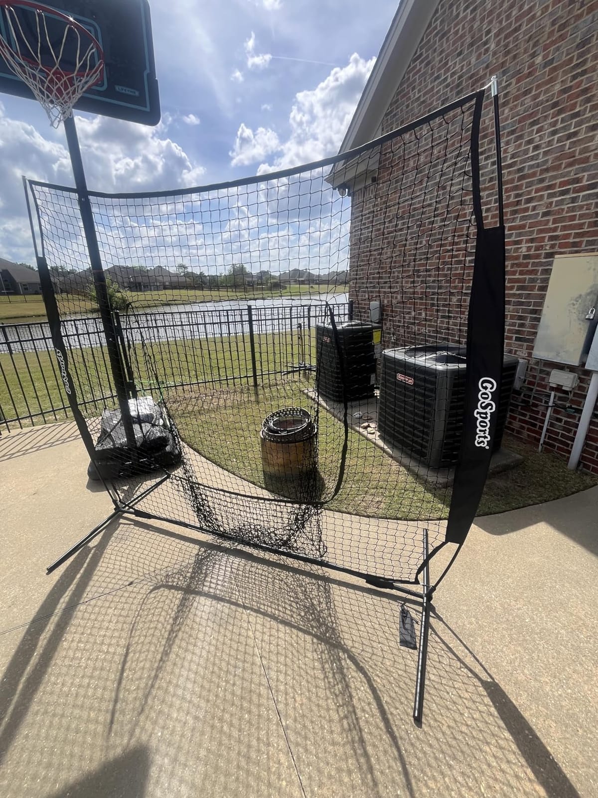 GoSports 7 ft x 7 ft Baseball & Softball Nets - Red, Black, Drip or PRO - Practice Hitting & Pitching Net with Bow Type Frame, Carry Bag and Strike Zone customer photo 1