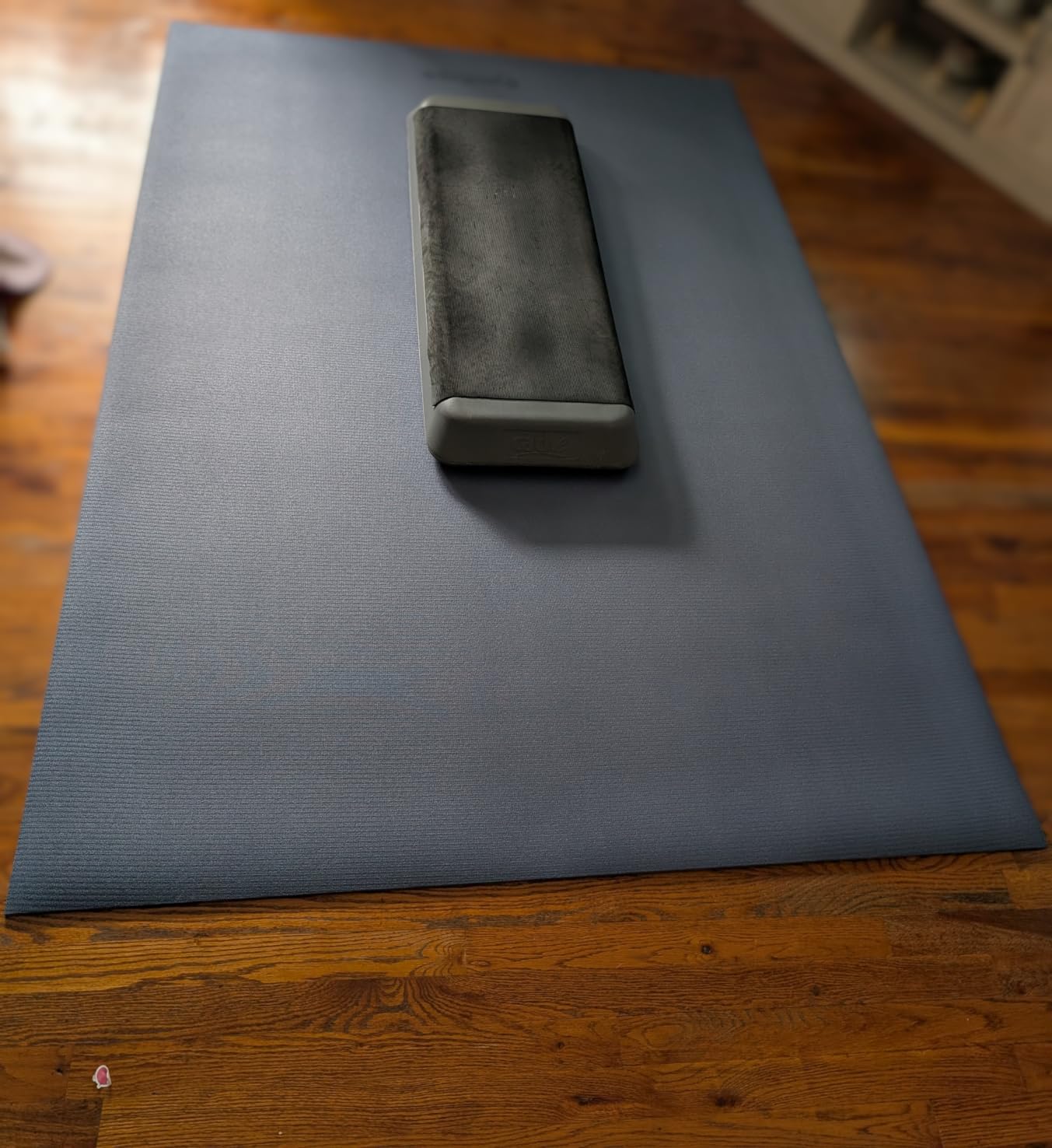 GymCope Large Exercise Mat for Home Workout,12'x6'/10'x6'/9'x6'/8'x6'/7'x5'/6'x4' (7mm) Extra Thick Workout Mat, High-Density Gym Mat for Cardio, Jump Rope, MMA, Weights (Shoe-Friendly) customer photo 2