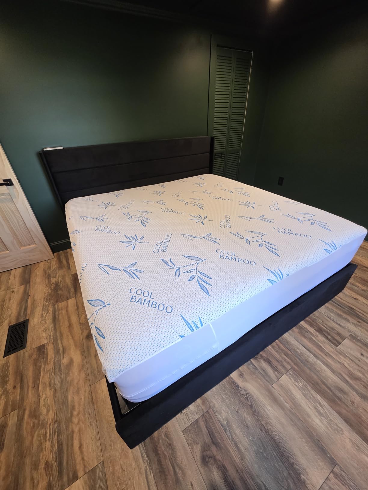 SHA CERLIN Full Size Lift Up Hydraulic Storage Bed Frame Light Grey | Modern Wingback Headboard, Upholstered Platform Bed Frame, Hydraulic Underneath Storage, No Box Spring Needed customer photo 1