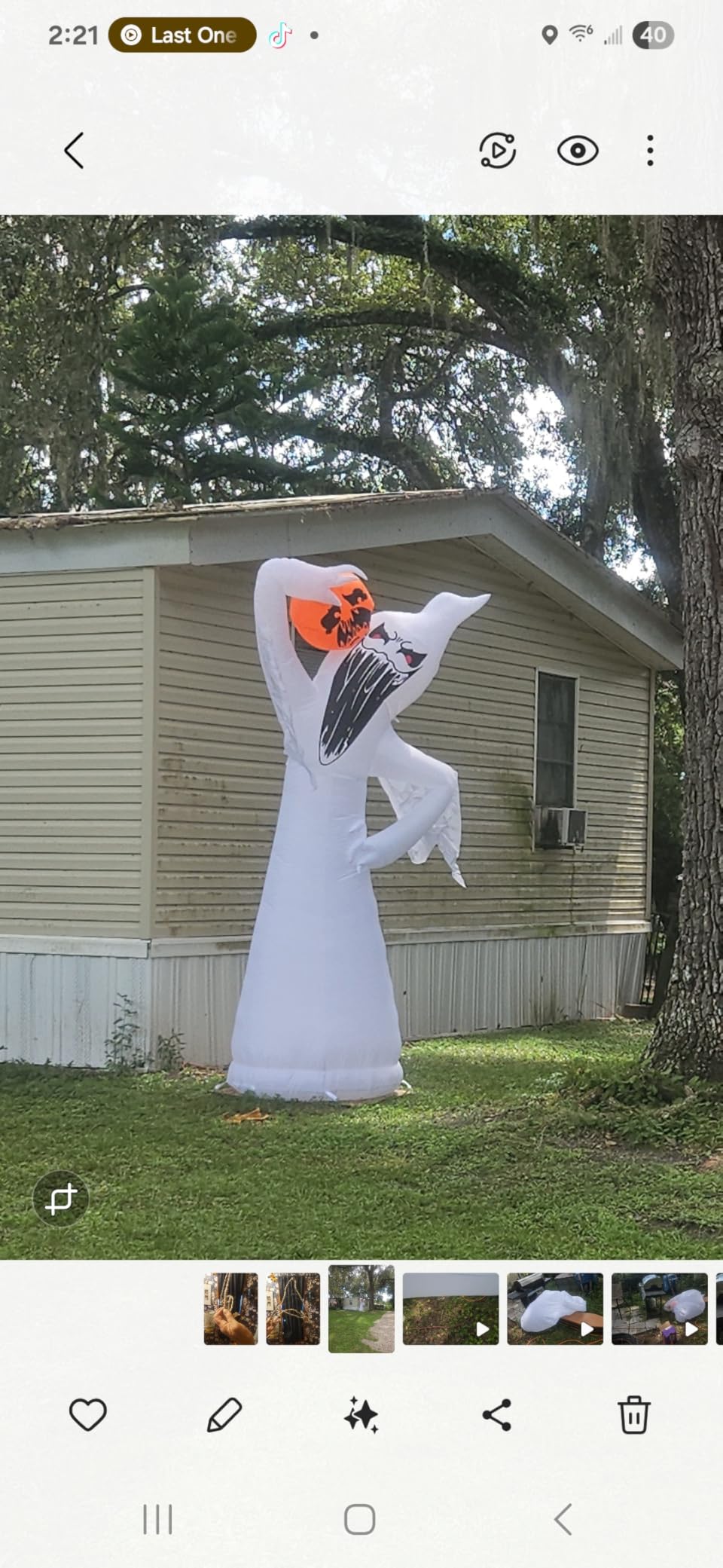 10 FT Halloween Inflatables Ghost with Pumpkin Decoration, Built in Flame Rotation LEDs Huge Halloween Inflatable Large Spooky Blow Ups Halloween, Party, Indoor, Outdoor, Garden, Yard Lawn customer photo 1