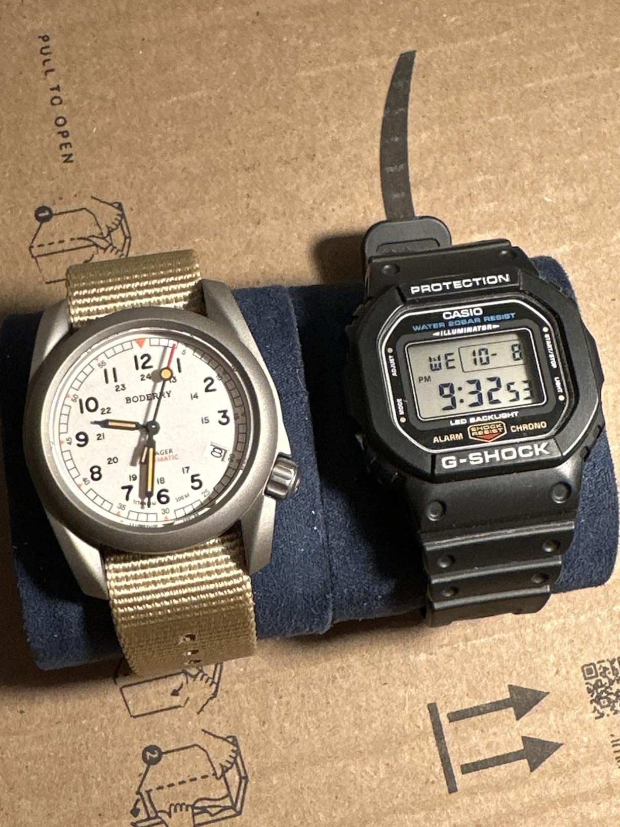 Men's Watch Titanium Automatic Field Watch 40mm Military Watch Day Date Function 100M Waterproof with Nylon Strap Japanese Mechanical Movement & Screw Down Crown - Voyager customer photo 1