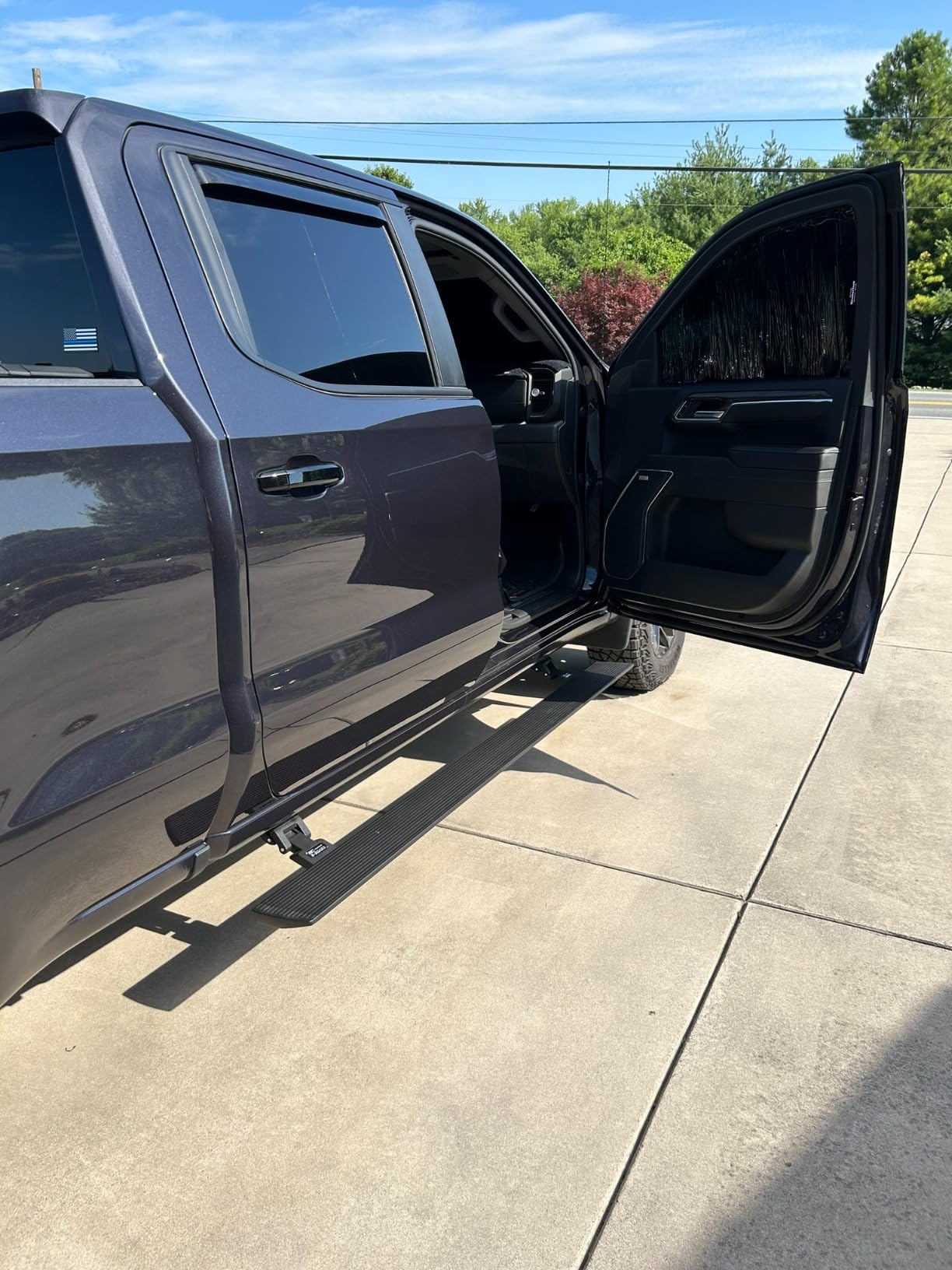 Rough Country Power Running Boards for Chevy Silverado & GMC Sierra 1500/2500HD/3500HD (2019-2026) Crew Cab - Dual-Motor Electric Retractable Side Steps with LED Truck Step Lights customer photo 1