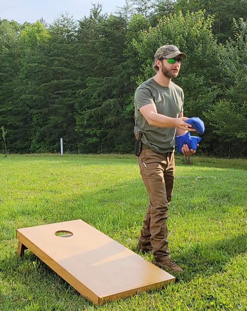 GoSports Premium 4 ft x 2 ft Regulation Competition-Ready Cornhole Board Set - Thick Wooden Board with Stop and Slide Bags - Complete Set for Yard Games, Backyard Outdoor Party Events customer photo 1