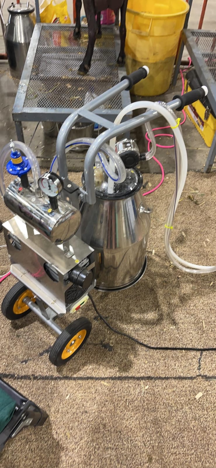 VEVOR Electric Cow Milking Machine 6.6 Gal/25 L Milker 304 Stainless Steel | Automatic Pulsation Vacuum, Portable Milker with Food-Grade Silicone Cups and Tubes, Adjustable Pressure customer photo 2