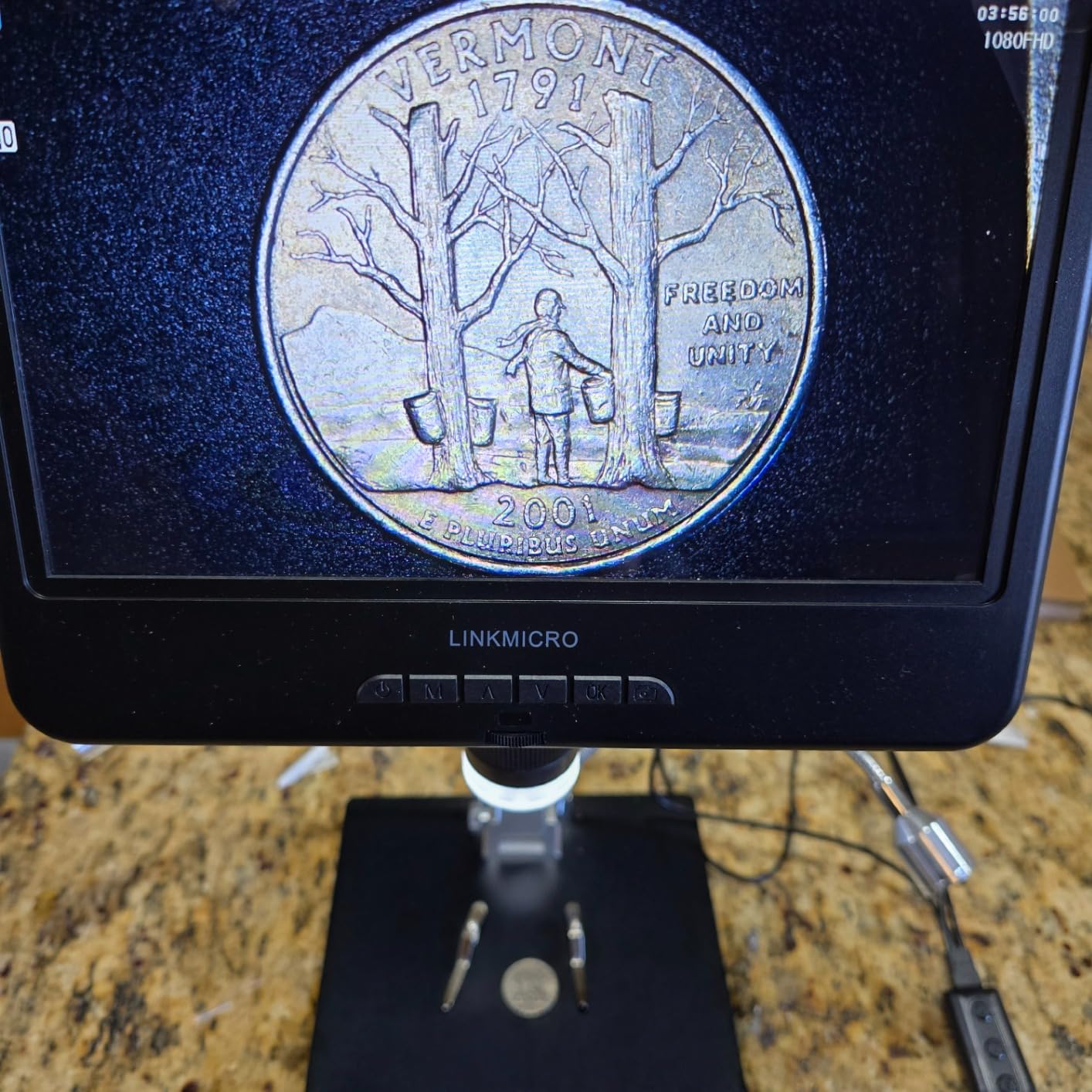LM210 10.1'' LCD Coin Digital Microscope Full View for Error Coins, Soldering Microscope Camera for Electronics Repair, 260X Adults Coin Magnifier customer photo 2