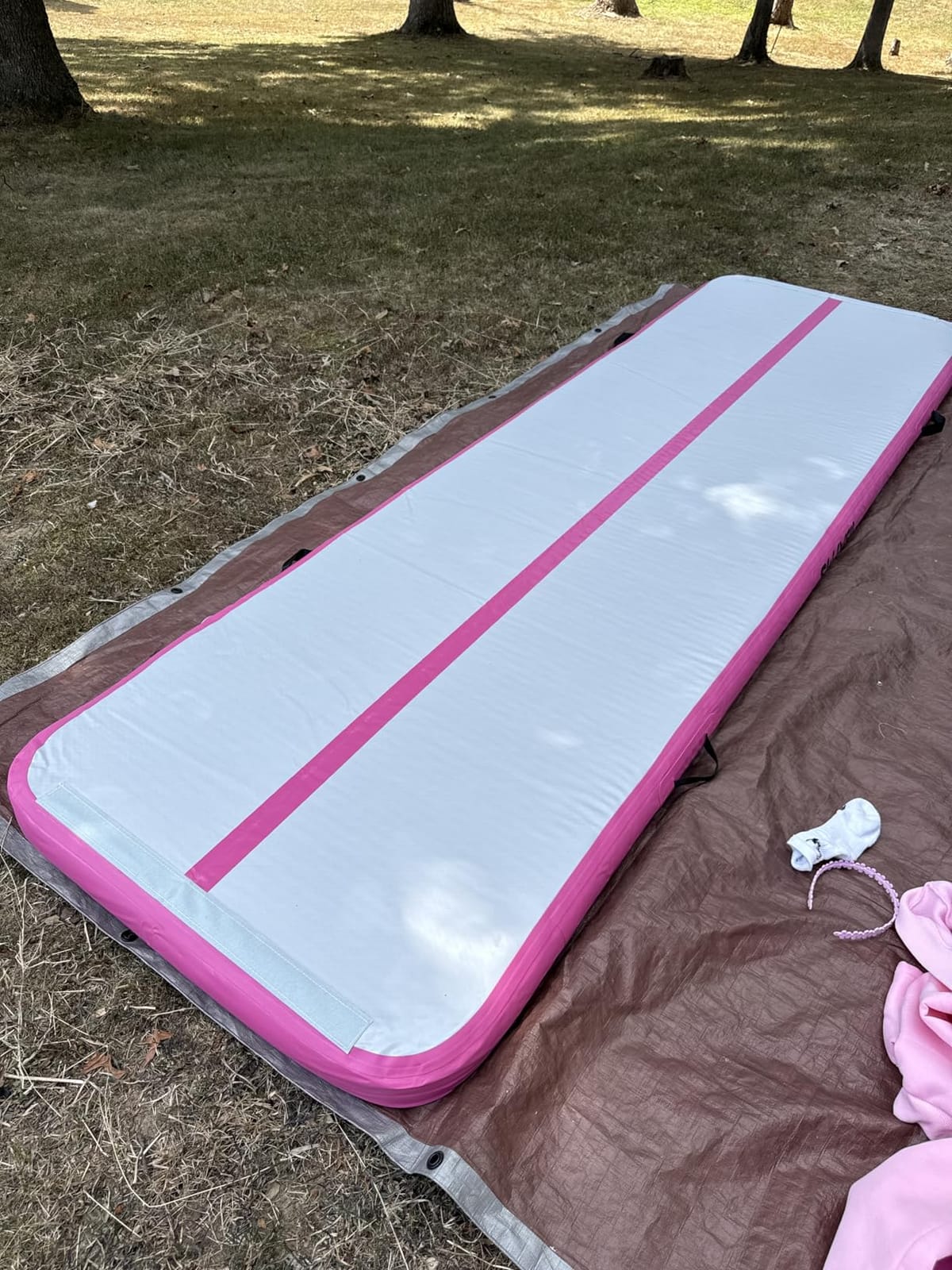 IBATMS Inflatable Gymnastics Mat 10/13/16/20ft, Air Tumbling Mat Track customer photo 2