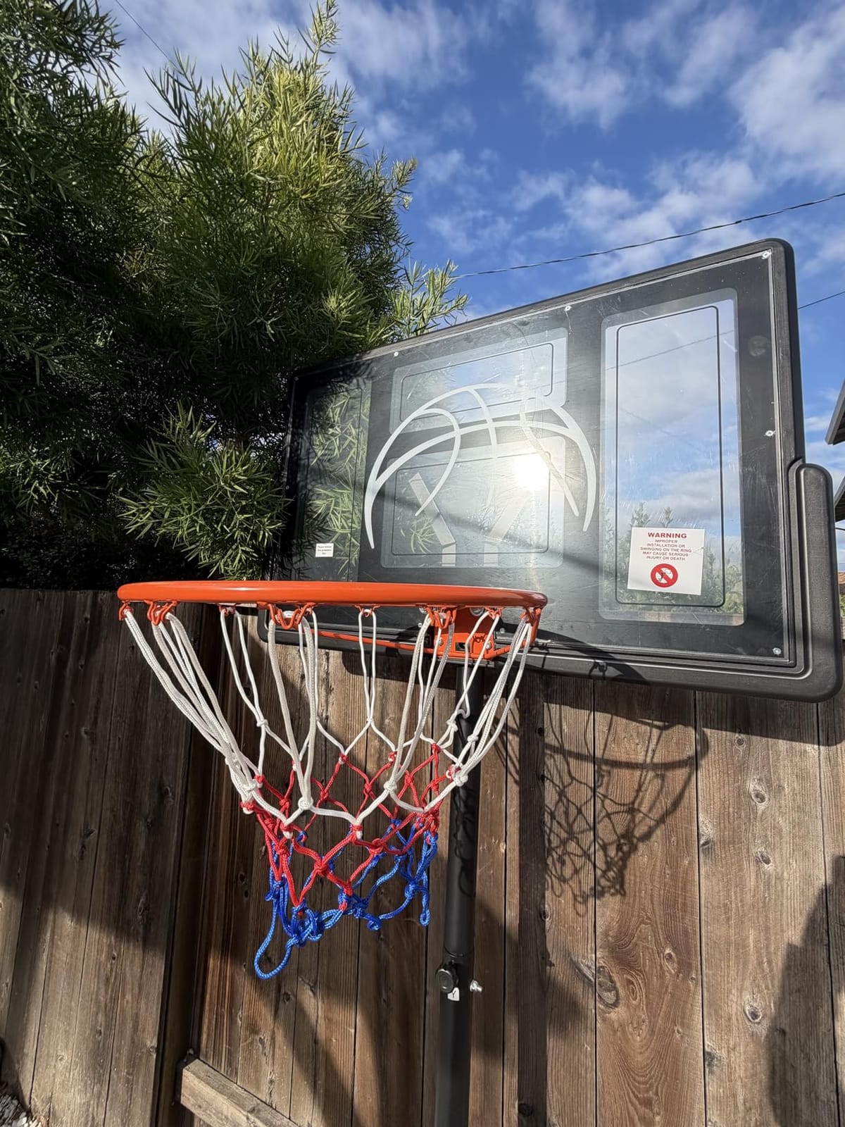 Yohood Basketball Hoop Outdoor 10ft Adjustable, Portable Basketball Hoop Goal System for Kids Youth and Adults in Backyard/Driveway/Indoor, 44 Inch Shatterproof Backboard and Larger Base customer photo 1