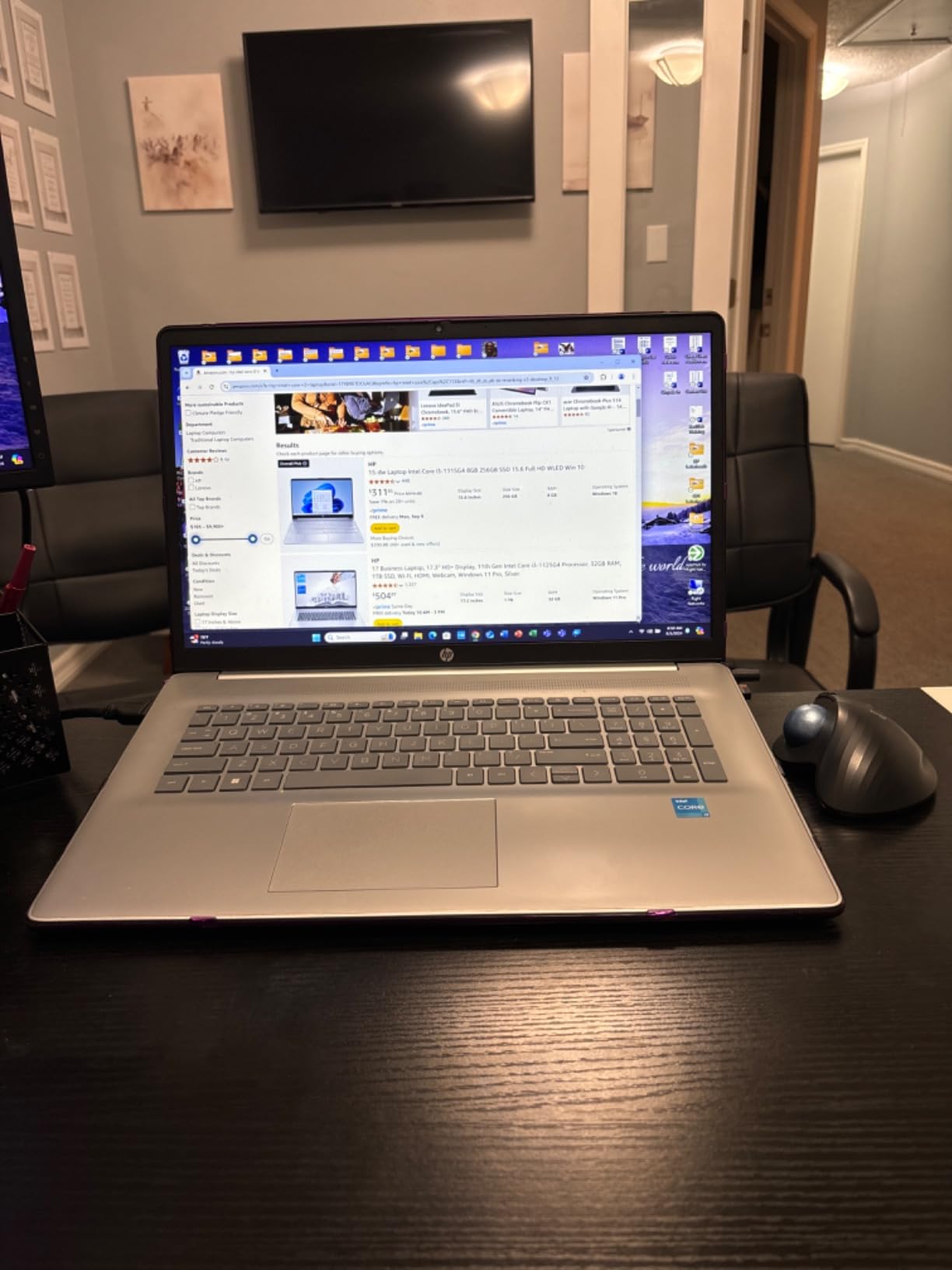 HP 17 Laptop, 17.3 inch HD+ Display, 11th Gen Intel Core i3-1125G4 Processor, 8GB RAM, 256GB SSD, Wi-Fi, HDMI, Webcam, Windows 11 Home, Silver customer photo 2