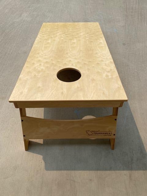 GoSports Tournament Edition Regulation Cornhole Game Set - 4 ft x 2 ft Wood Boards with 8 Dual Sided (Slide and Stop) Bean Bags customer photo 1