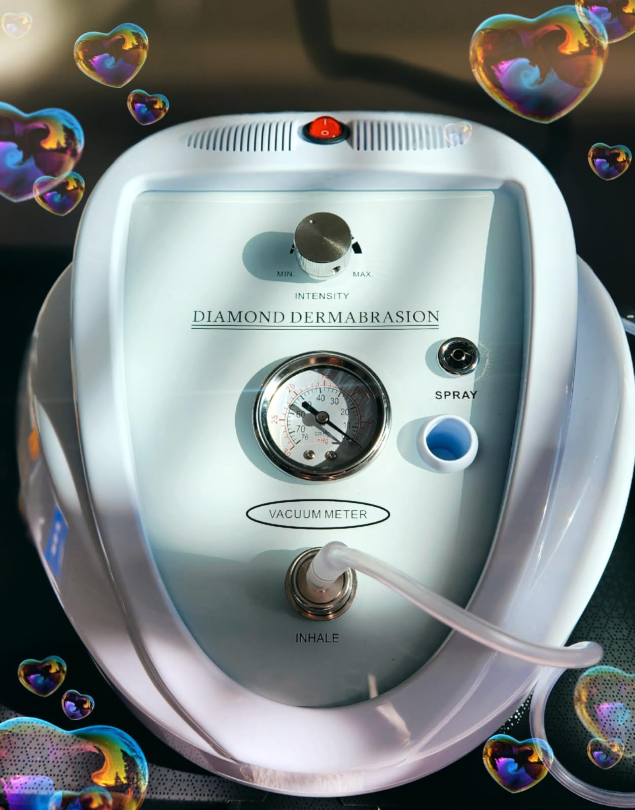 2 in 1 Diamond Microdermabrasion Machine, Yofuly 0-68cmHg Suction Power Professional Diamond Glow Facial Machine with Spray Kit, Facial Skin Care Equipment for Home Use customer photo 2