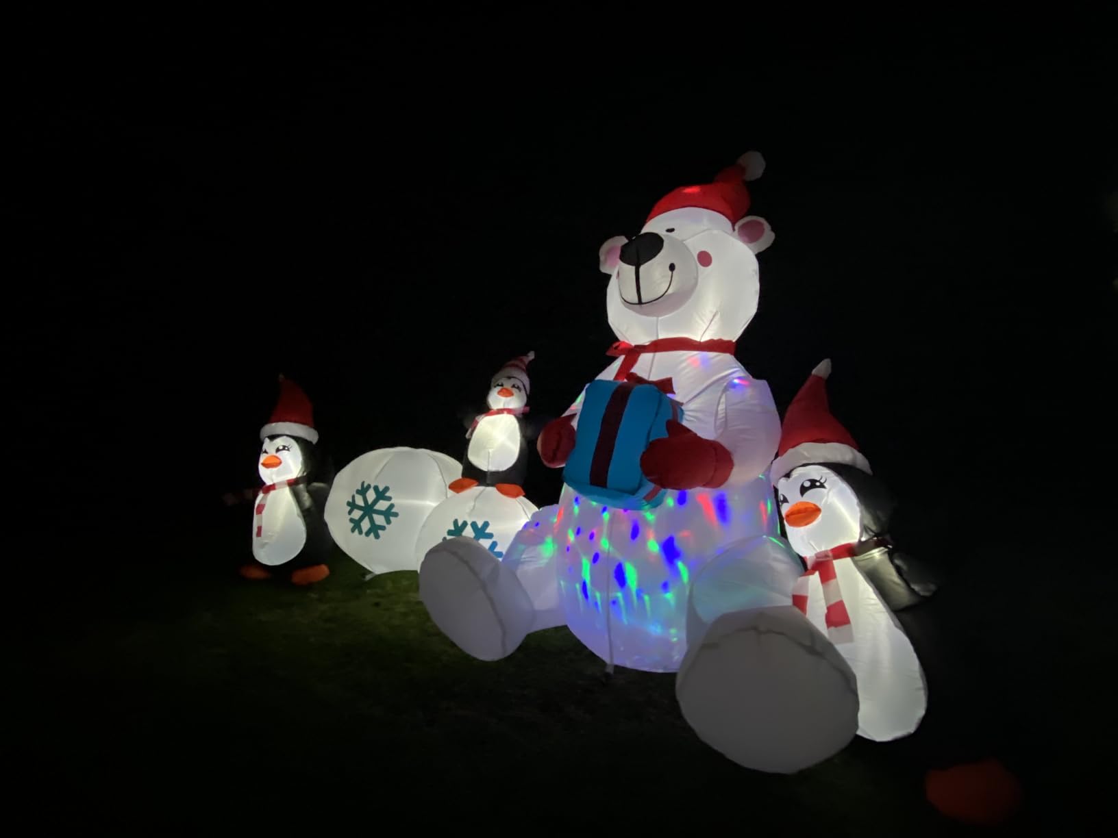 10ft Christmas Inflatable Outdoor Decoration Inflatable Yard Decoration Inflatable Santa Claus and Snowman Arch Decoration Built-in LED Lights for Christmas Holiday Party, Garden Decoration customer photo 1