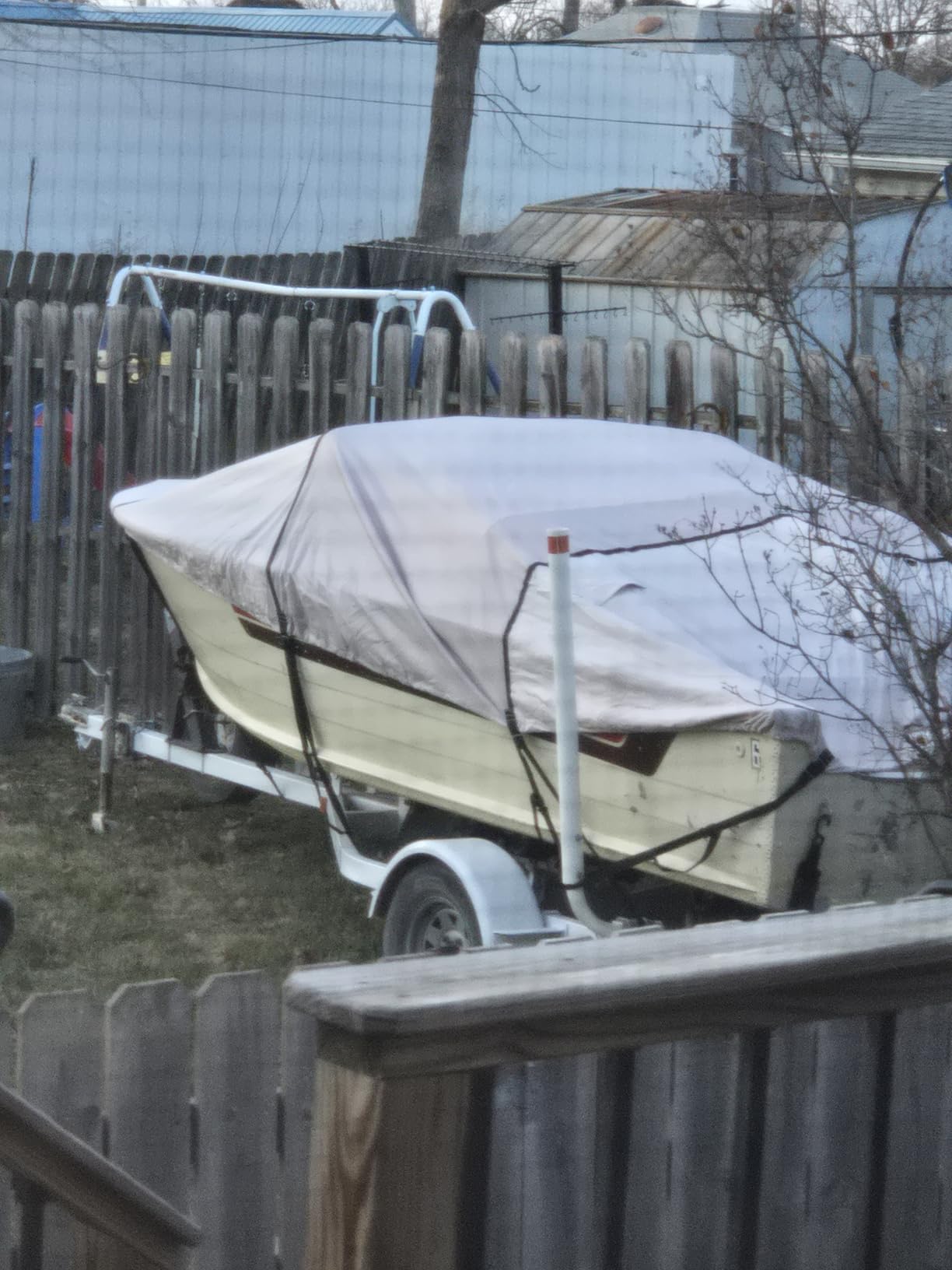 1600D+1200D V-Hull Boat Cover with 2