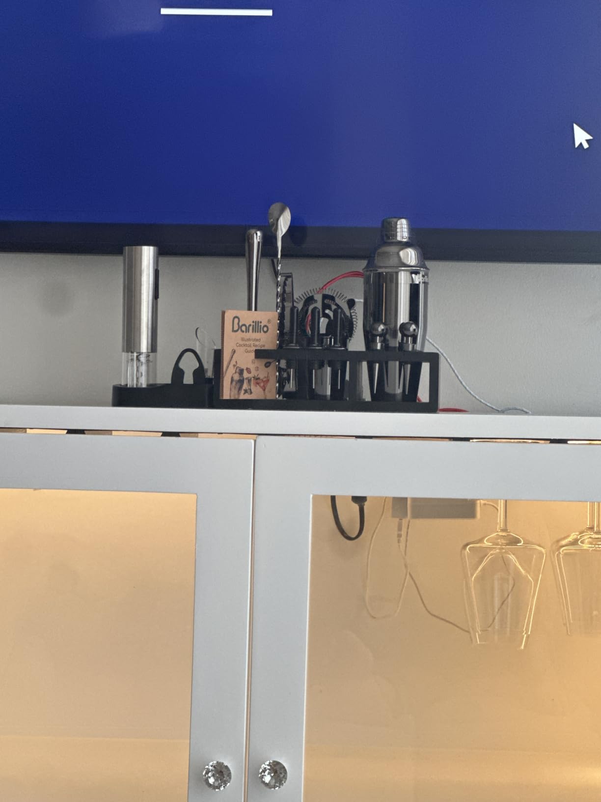 Barillio Black Bartender Kit - Stainless-Steel Cocktail Shaker Set w/Black Bamboo Stand - Mixology Bar Tools w/Drink Shaker, Mixer and Muddler for Cocktails - Home Bar Accessories - 23-Pc Bar Set customer photo 2
