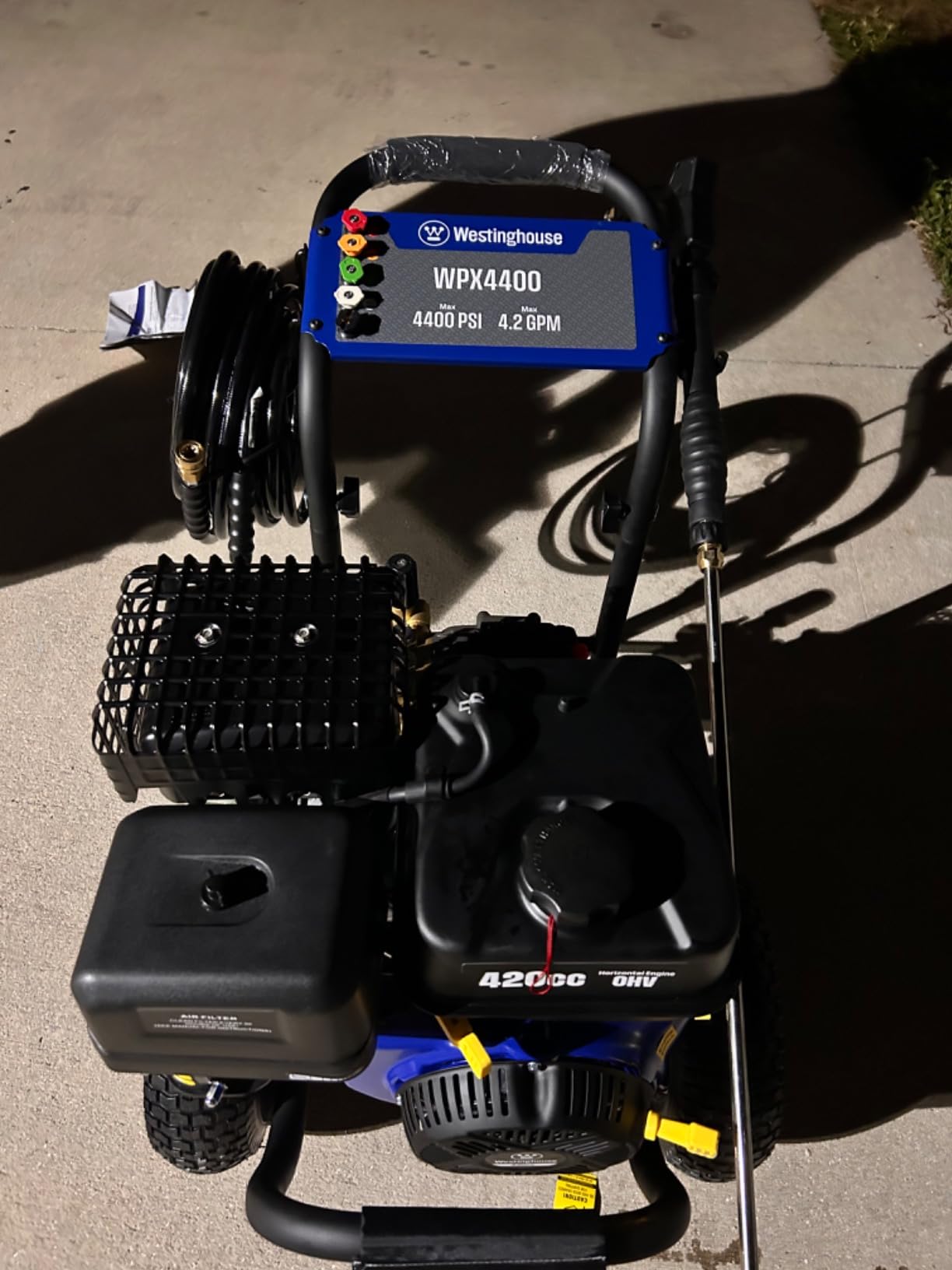 Westinghouse WPX4400 Gas Pressure Washer, 4400 PSI and 4.2 GPM, Spray Gun and Wand, 5 Nozzle Set, for Cars/Fences/Driveways/Homes/Patios/Furniture customer photo 2