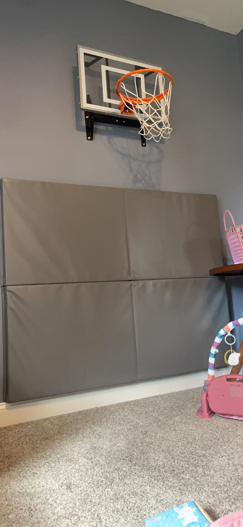 Gym Wall Padding, Basketball Court Wall Protector, Removable 2