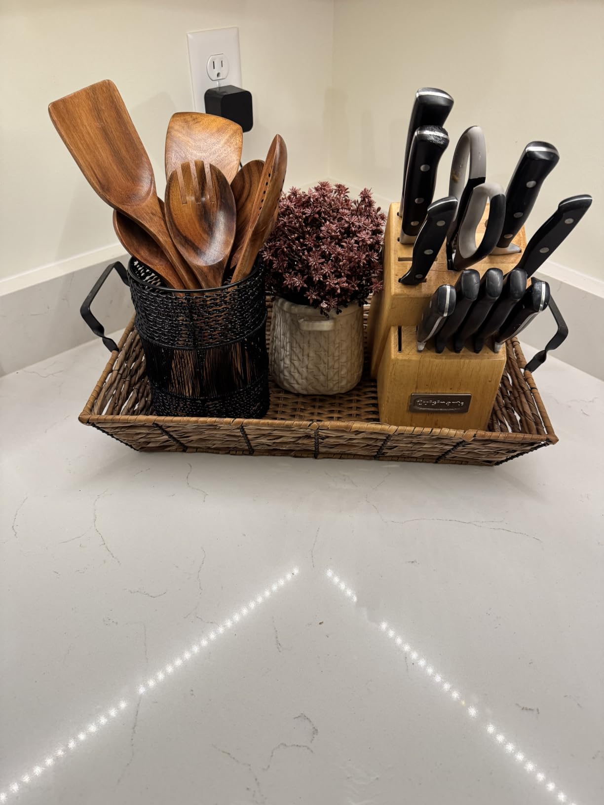 Zulay Kitchen 9-Piece Teak Wood Cooking Utensil Set - Non-Toxic & Non-Stick Safe Wooden Spoons & Kitchen Tools with Comfortable Grip, Smooth Finish Natural Teak customer photo 1