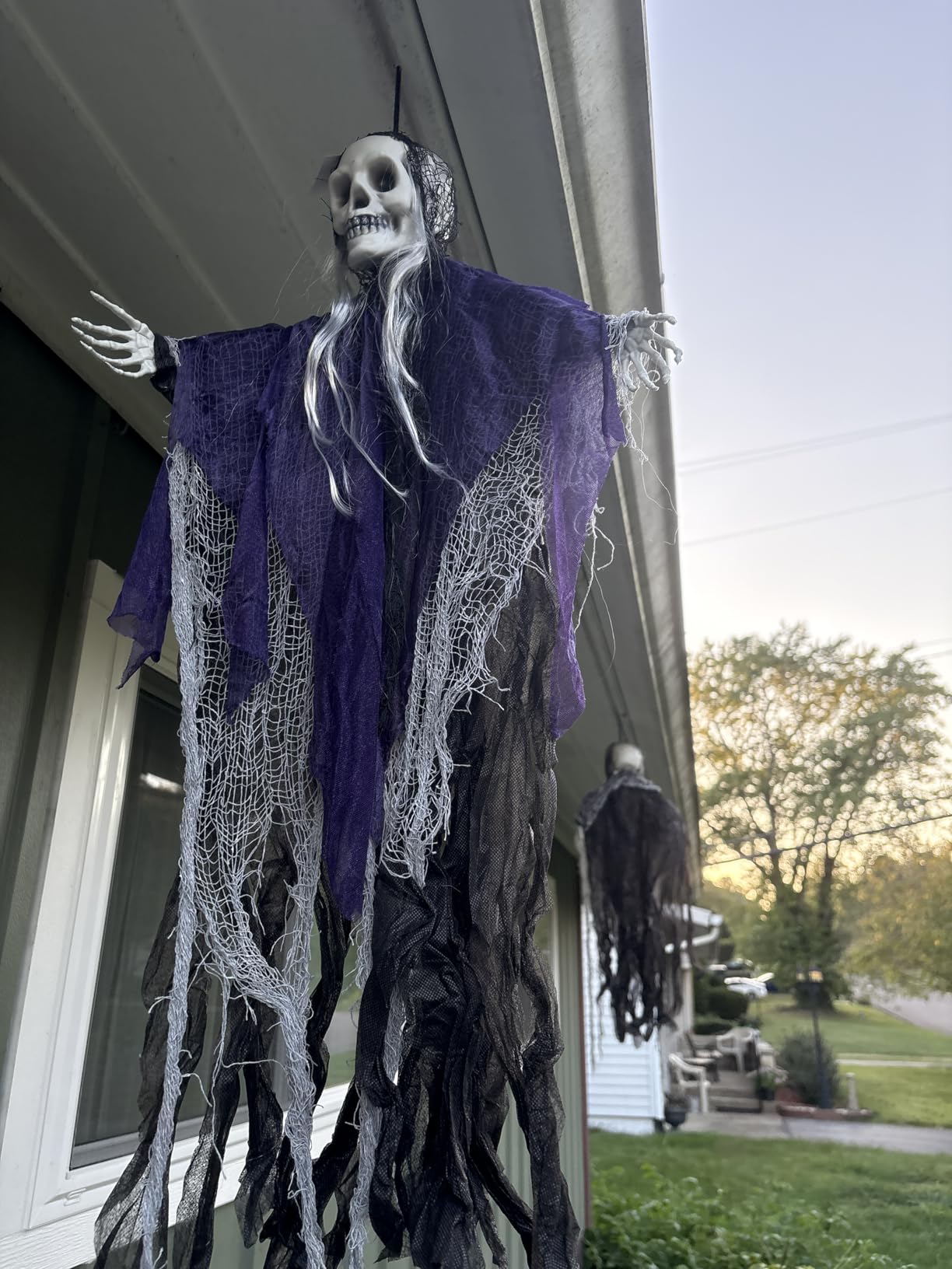 JOYIN 3 Pcs Hanging Halloween Skeleton Ghosts Decorations Outdoor, Grim Reapers for Best Halloween Outdoor Decorations, Haunted Haunted House Prop, Party Supplies customer photo 1