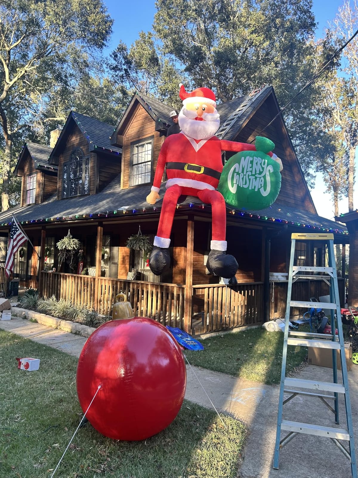 OurWarm 10FT Gingerbread Man Inflatable Archway with LED Lights, Christmas Yard Decoration for Outdoor Parties customer photo 1