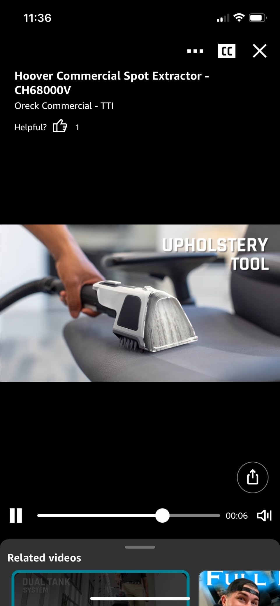 Hoover Commercial PowerScrub XL Spot Extractor, Carpet Cleaner Machine, Deep Cleaning Shampooer, Commercial Grade Stain Remover with Heated Dryer customer photo 1