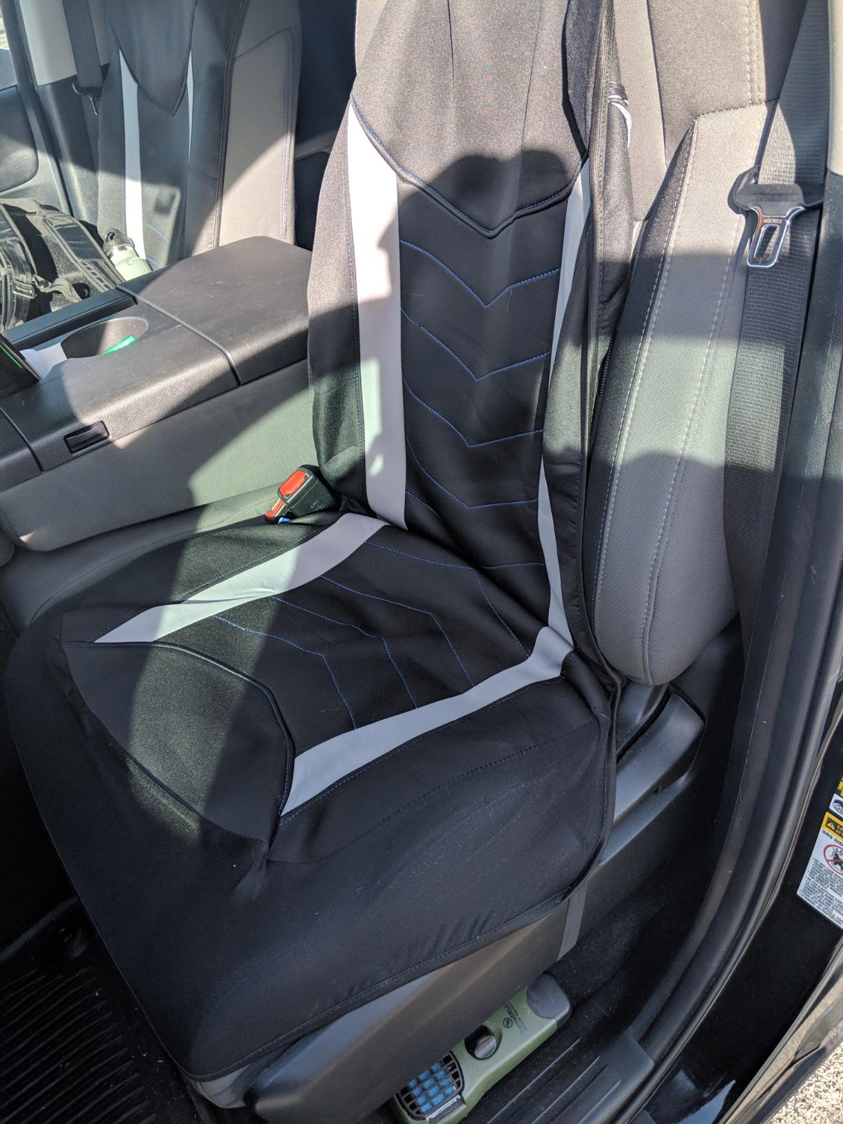 Motor Trend SpillGuard 2 Charcoal Gray Seat Covers for Cars & Seat Covers for Trucks - Neoprene Waterproof Car Seat Covers Front Seats Only - SUV Seat Covers Protector customer photo 1