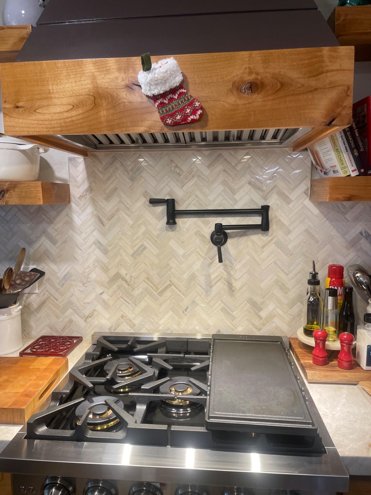 KOHLER 35744-BL Traditional Style Wall-Mount Pot Filler Kitchen Faucets, Matte Black customer photo 1